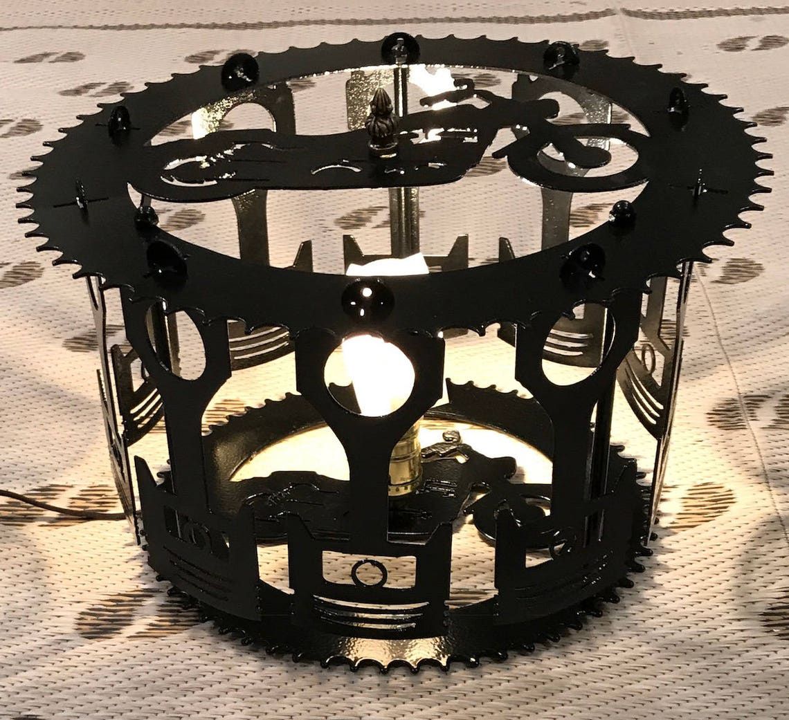 Motorcycle Piston Table Lamp