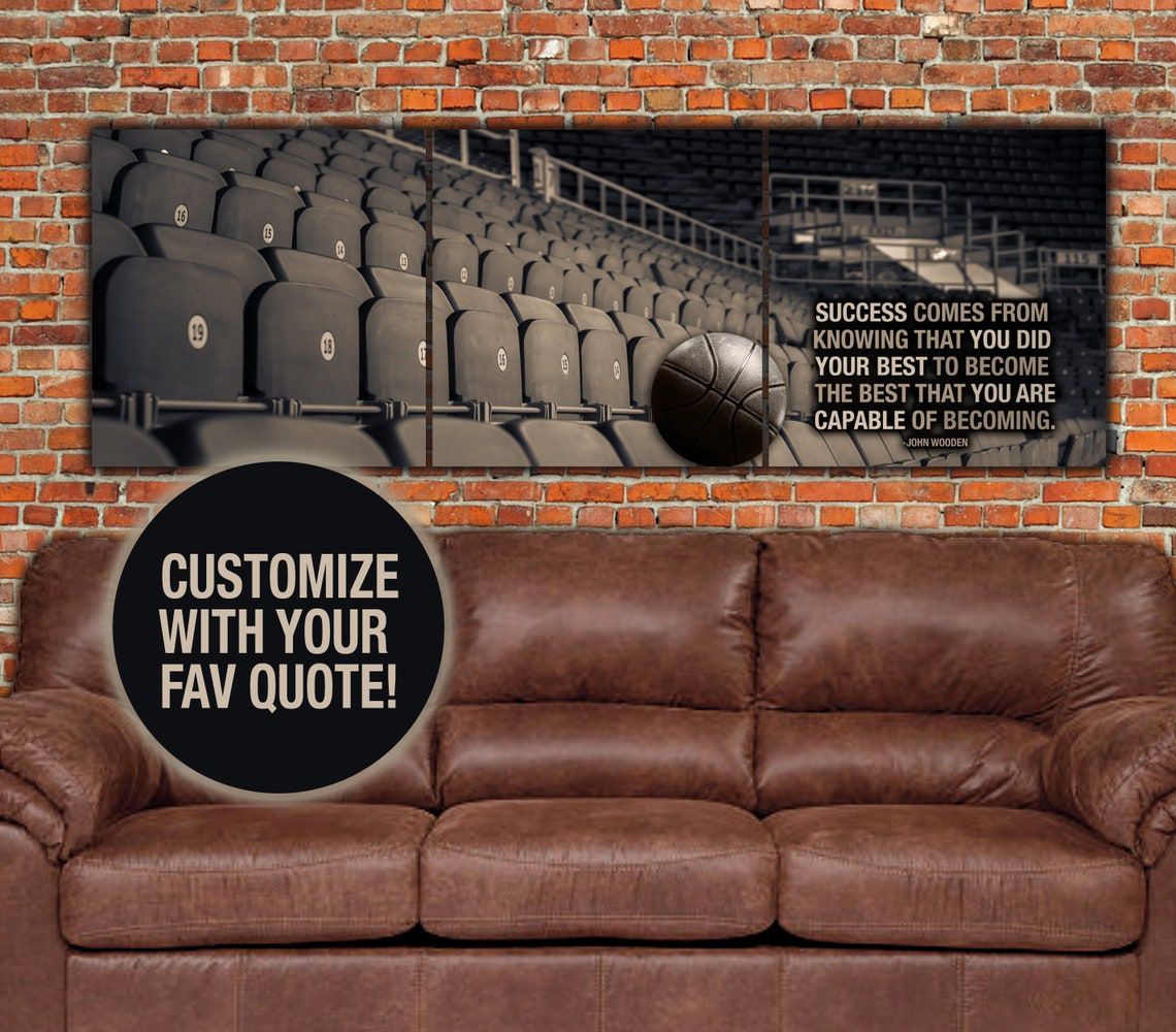 Basketball Vintage Field House Canvas Set