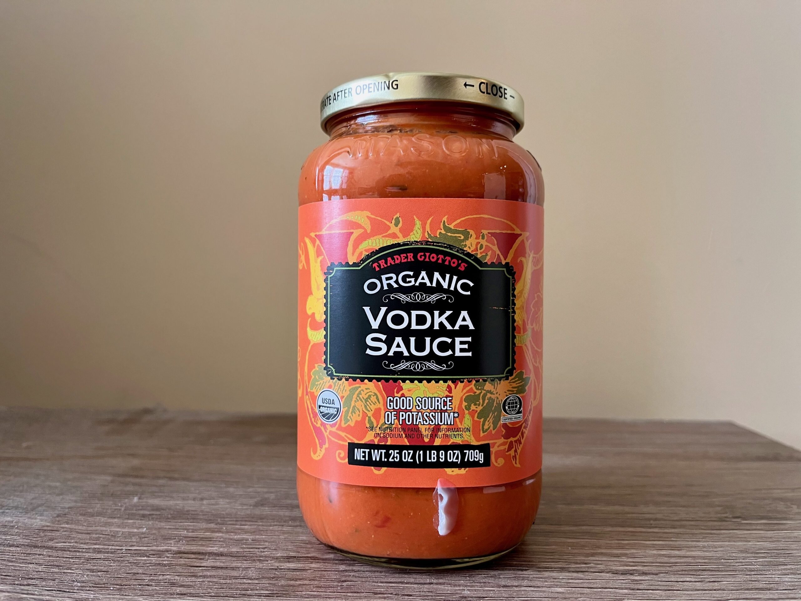 trader joes Organic Vodka Sauce