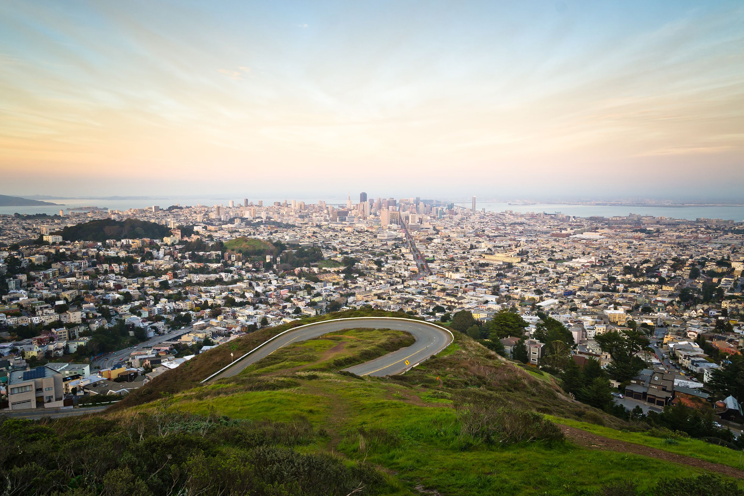 golden sunset over San Francisco