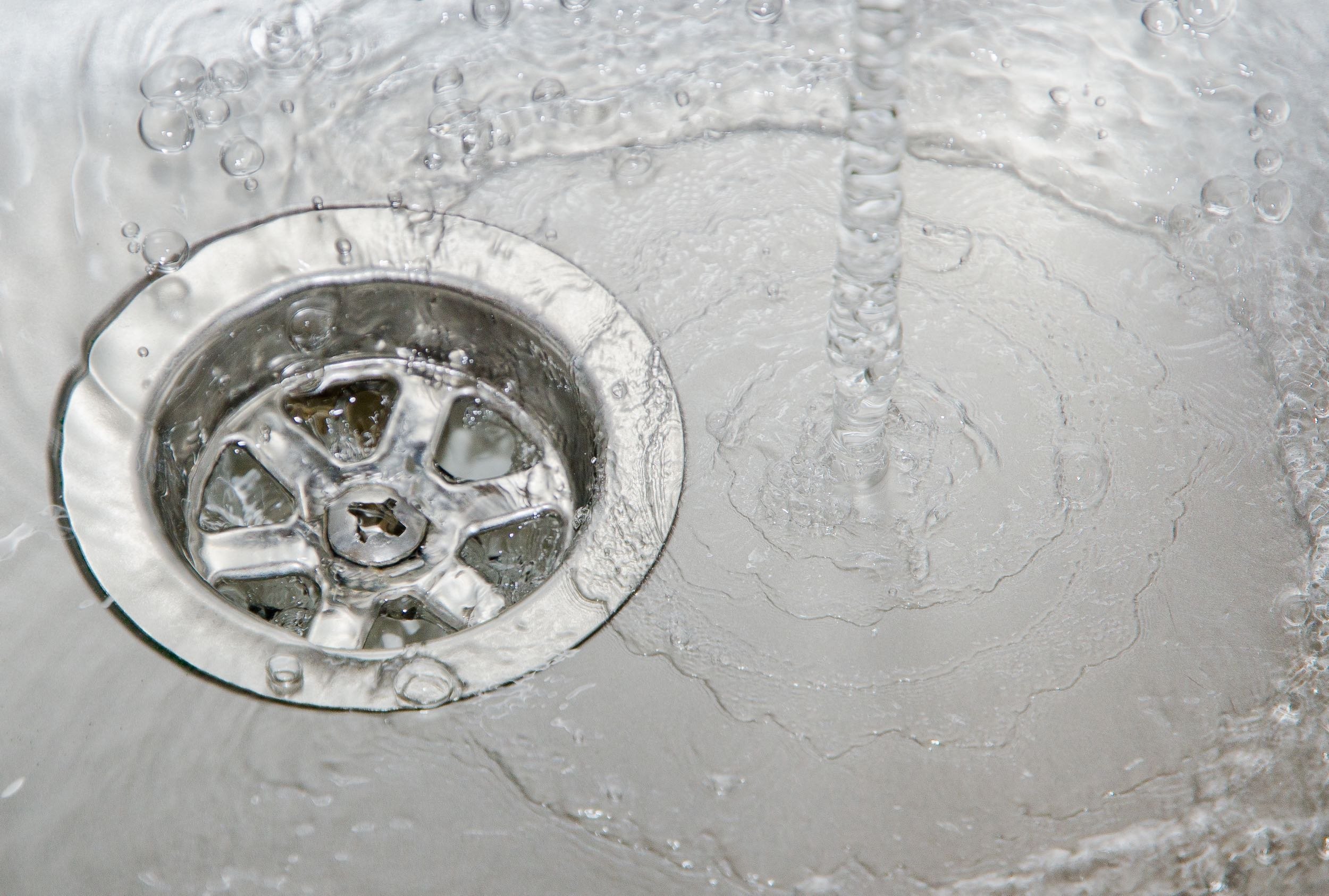 water going down the drain