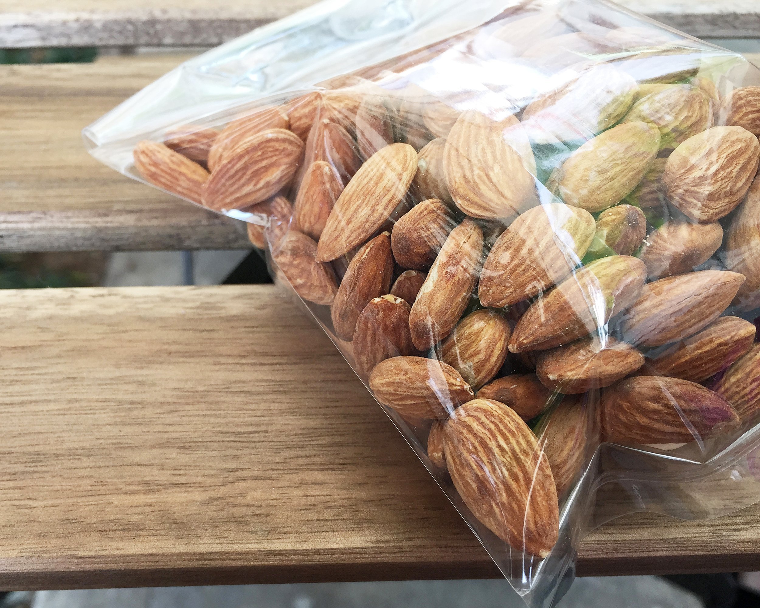 almonds in snack bag