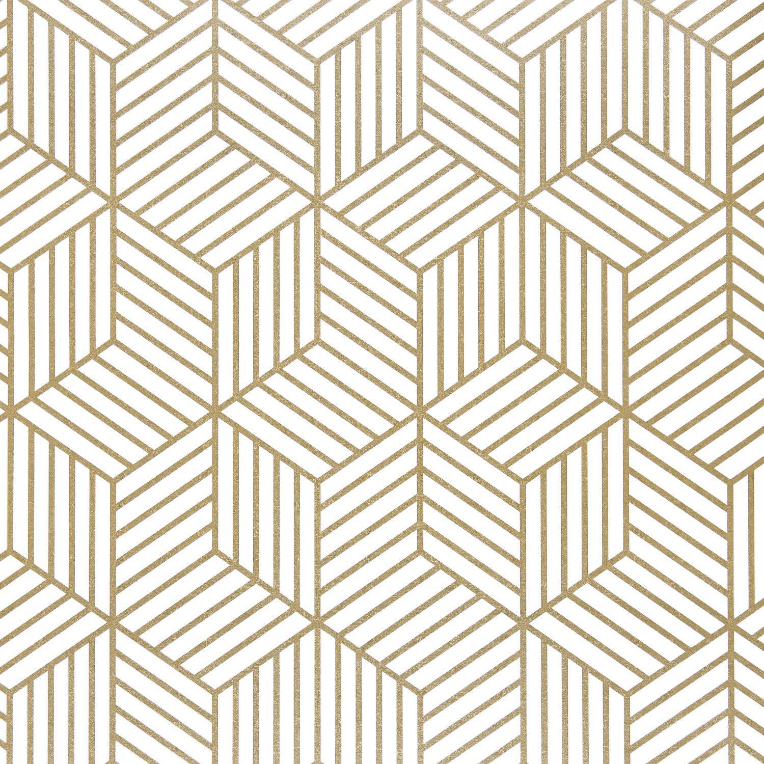 Wenmer Geometric Hexagon Peel and Stick Wallpaper