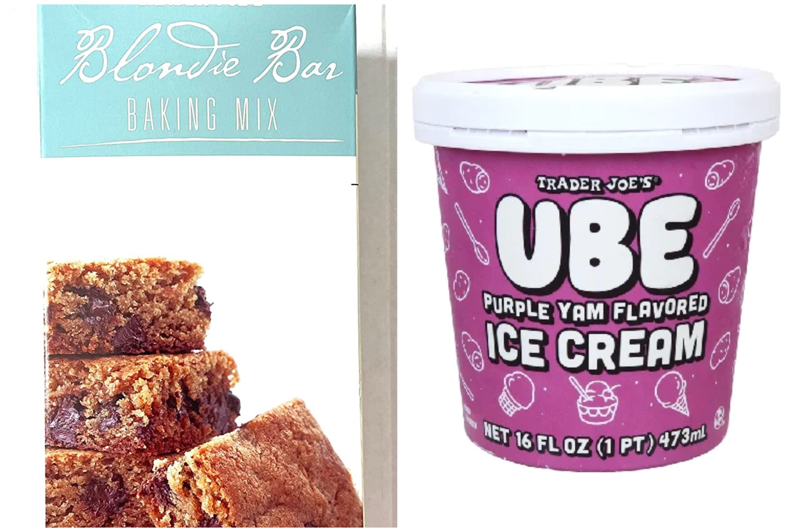 Blondie Bar and Ube Ice Cream