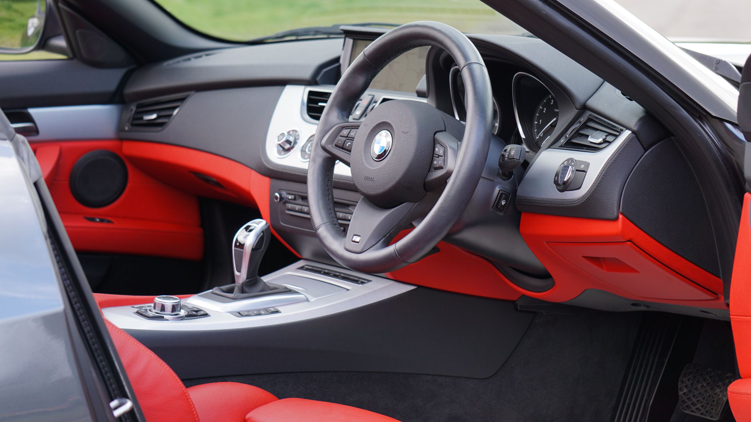 Interior of a sports car