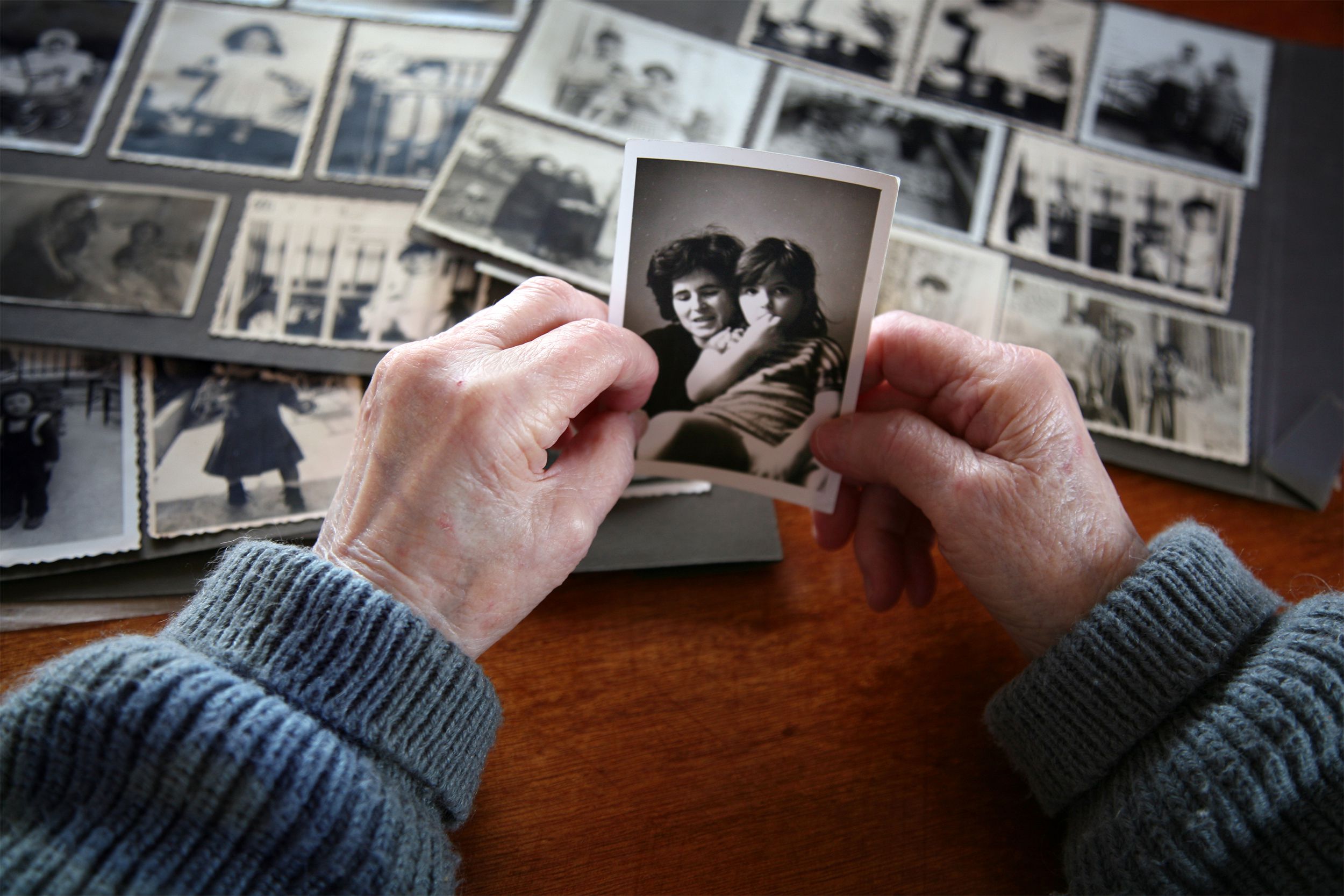 Looking at old photos