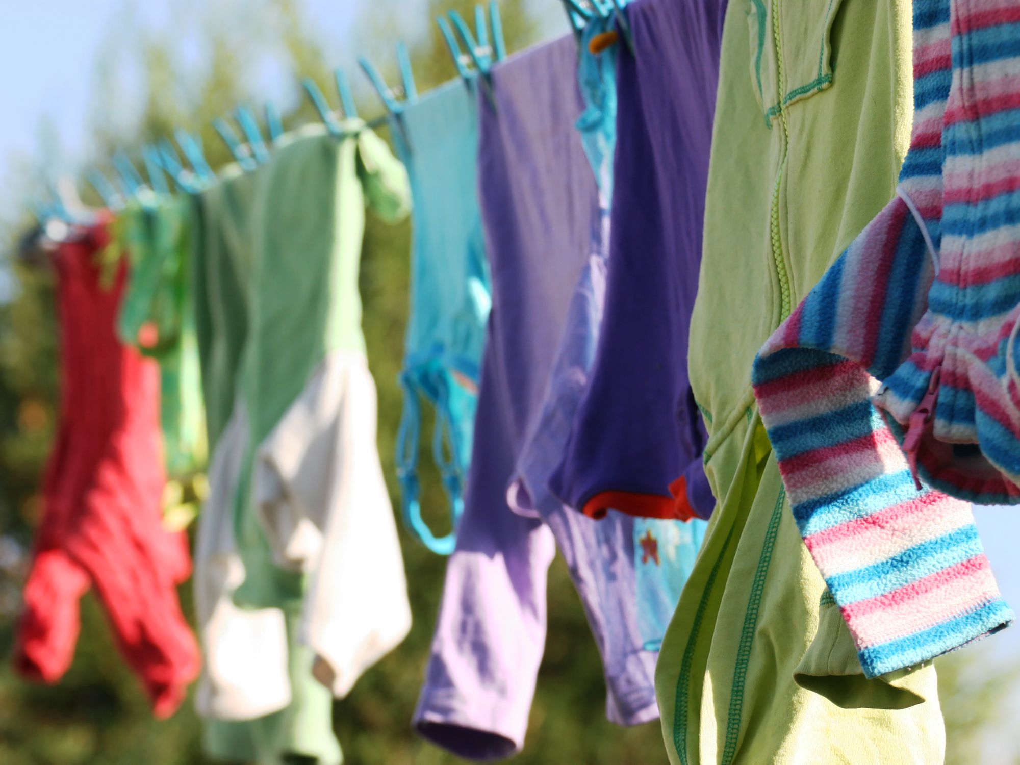 Line Drying Clothes