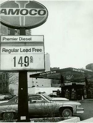 1981 New York City High Gas Prices at Amoco Station