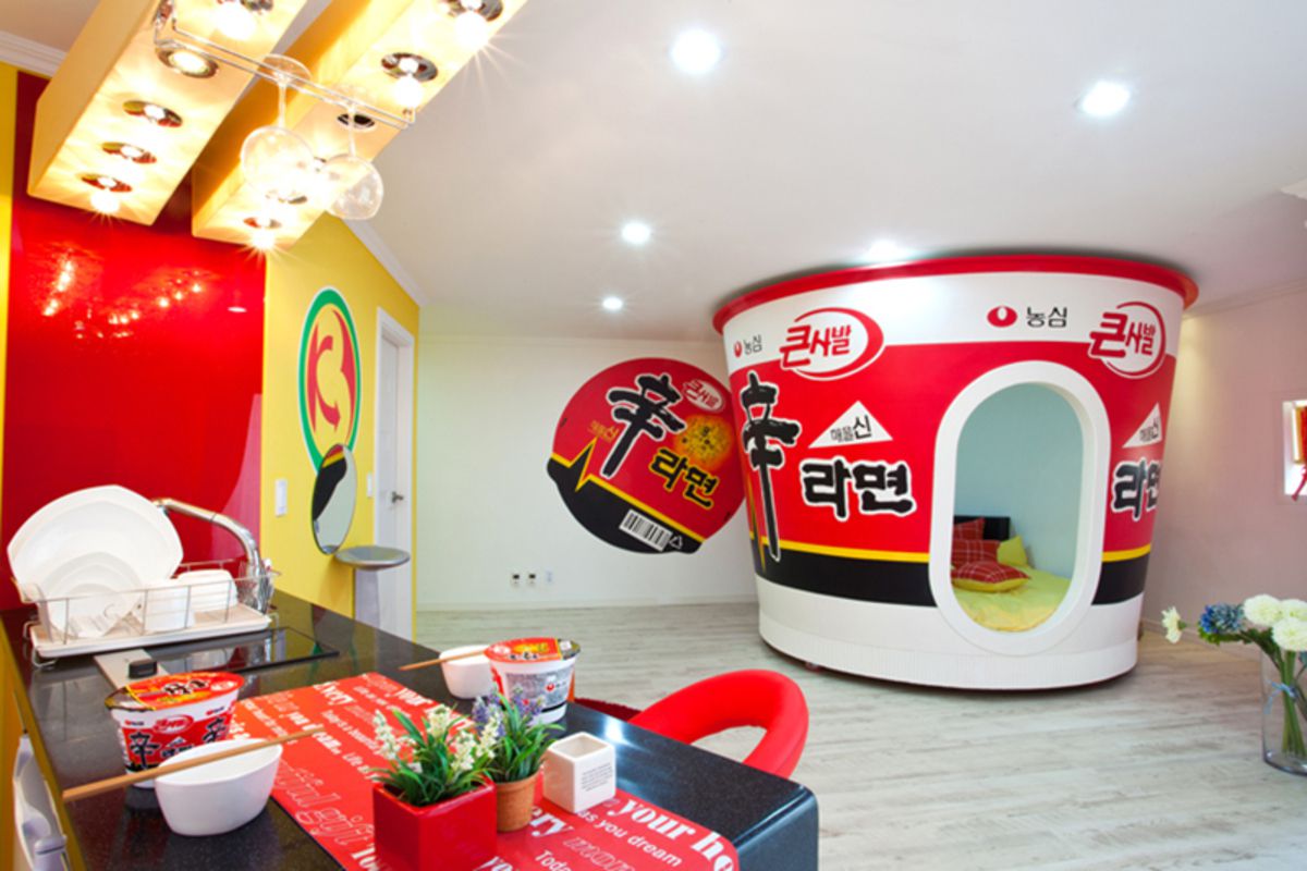 Ramen Bed of the Ramen Room of Unique Pension, Gapyeong, South Korea