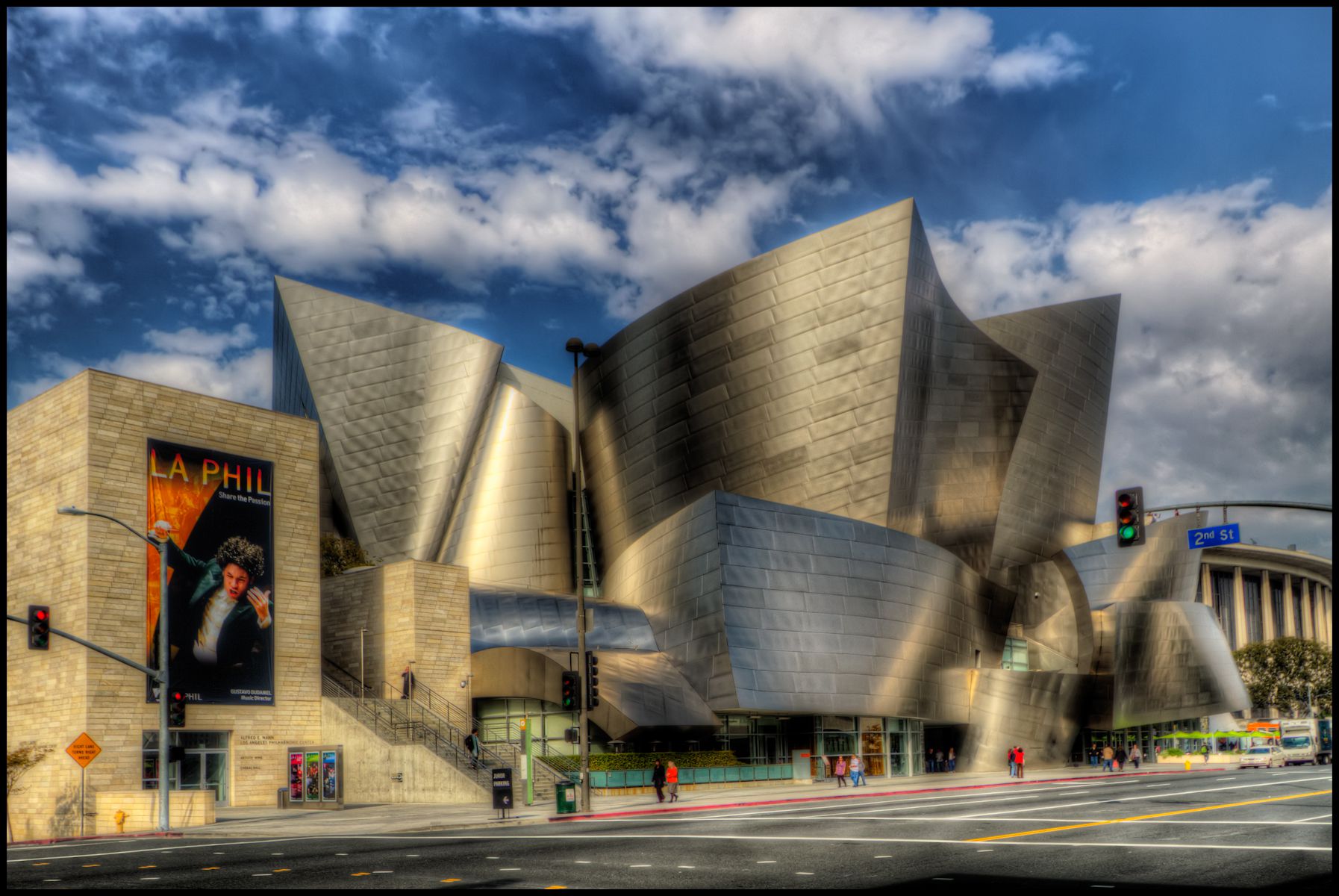 Walt Disney Concert Hall at sunset