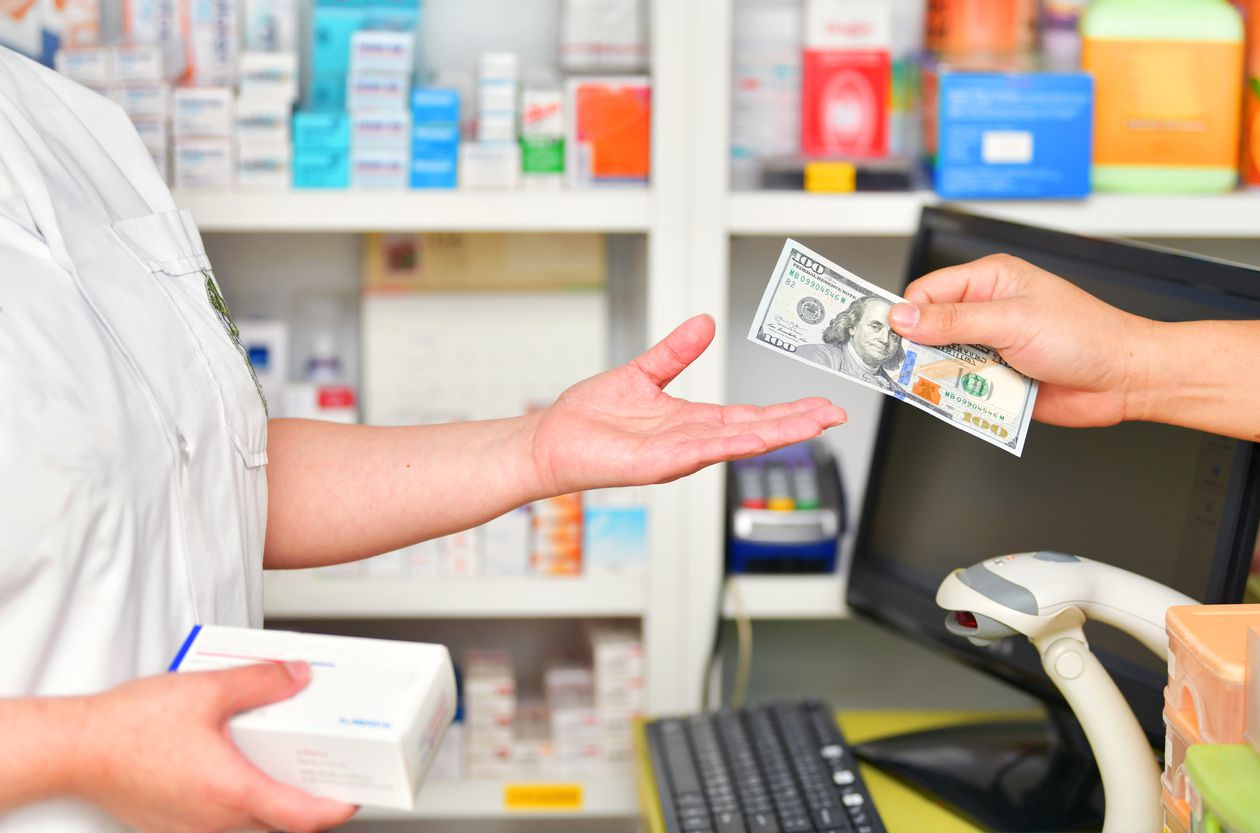 pay prescriptions with cash
