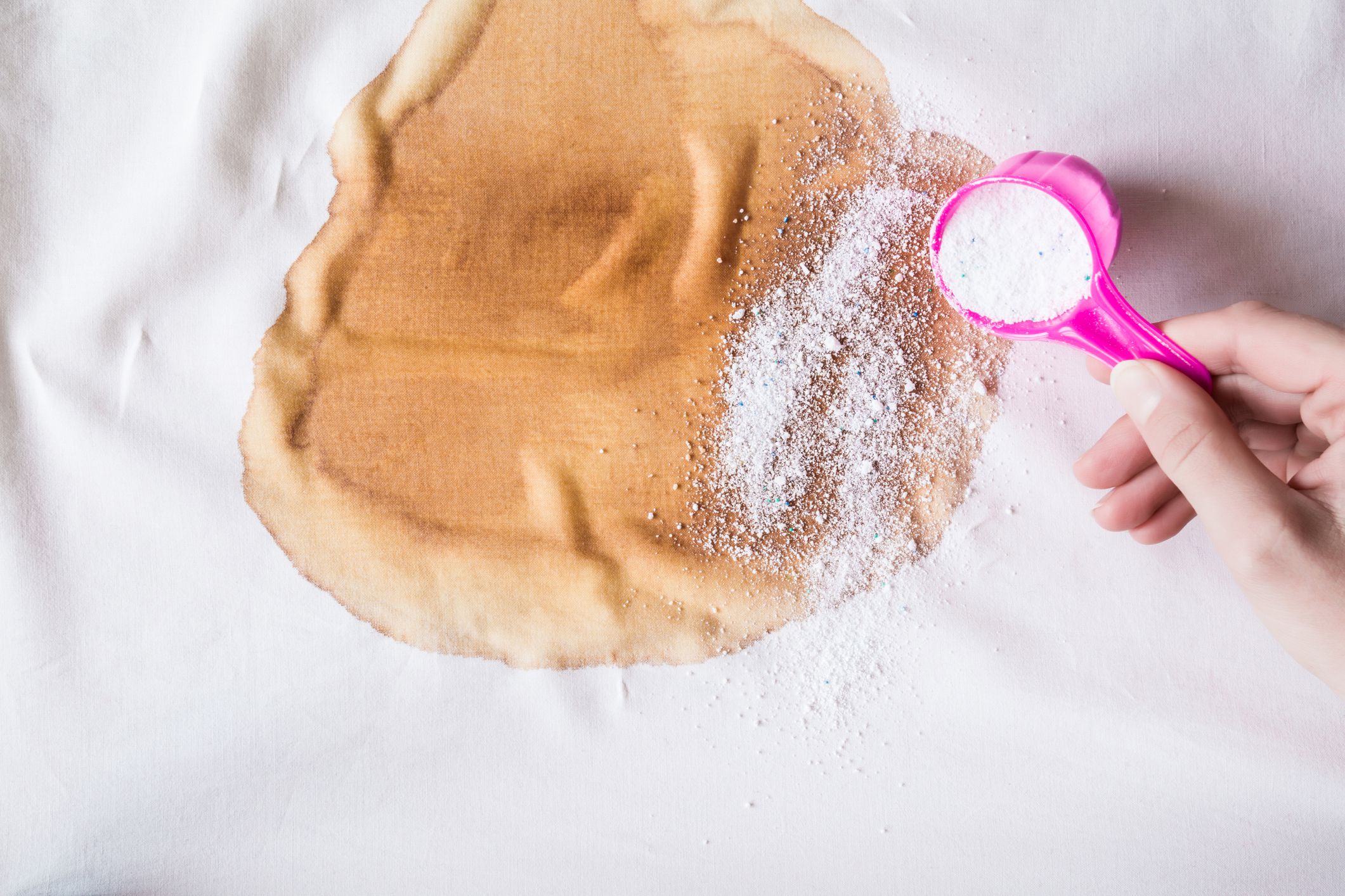 powder on stain