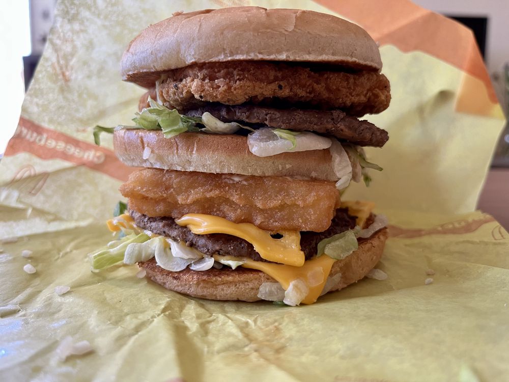 land, sea, and air burger