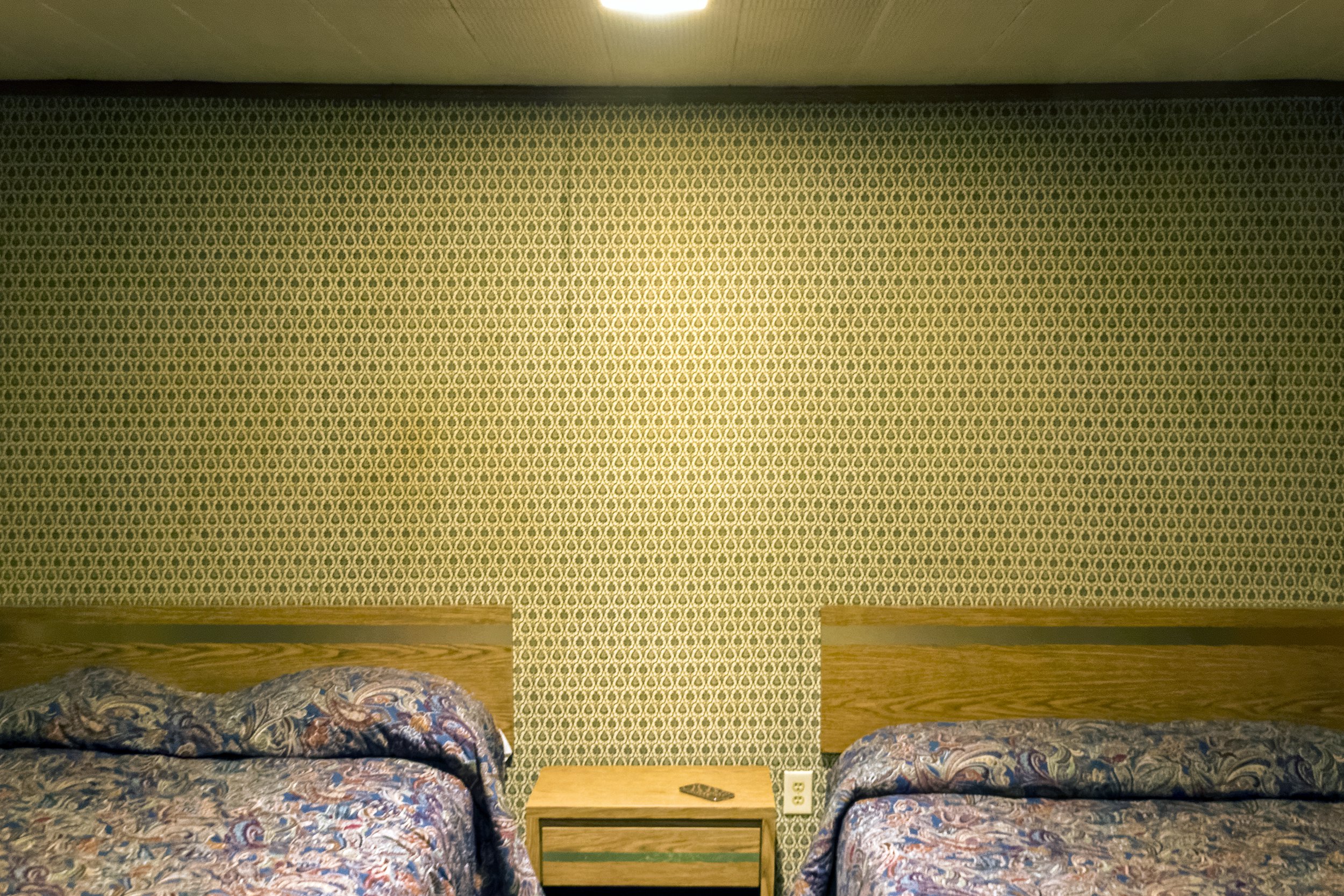 Dark and dirty hotel room