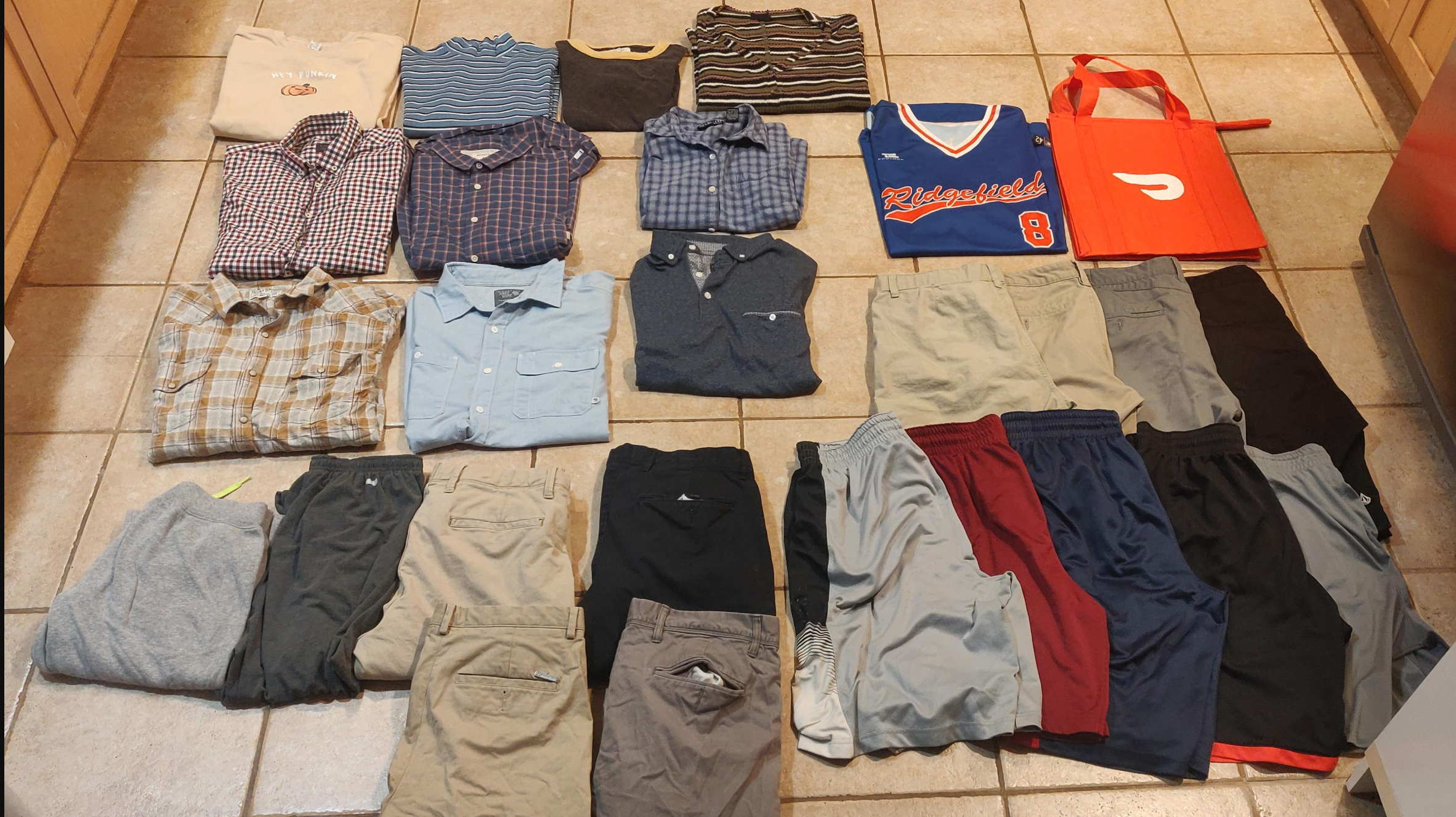 Clothes found during a dumpster dive