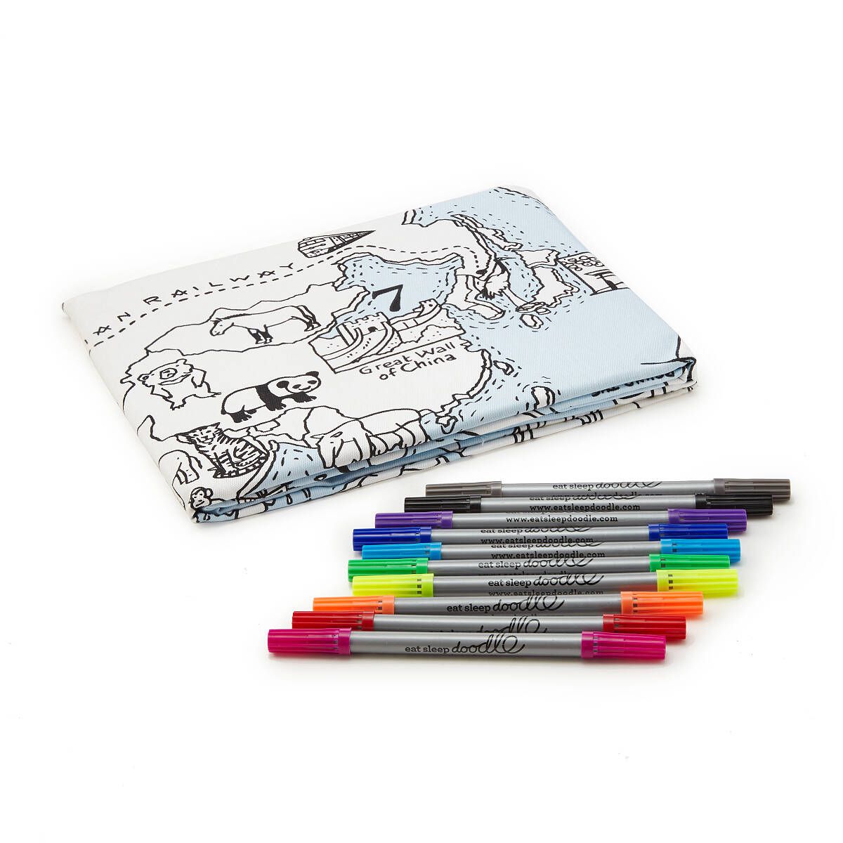 World Map Coloring Tablecloth