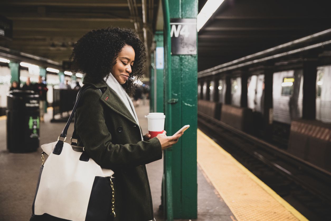 woman on subway