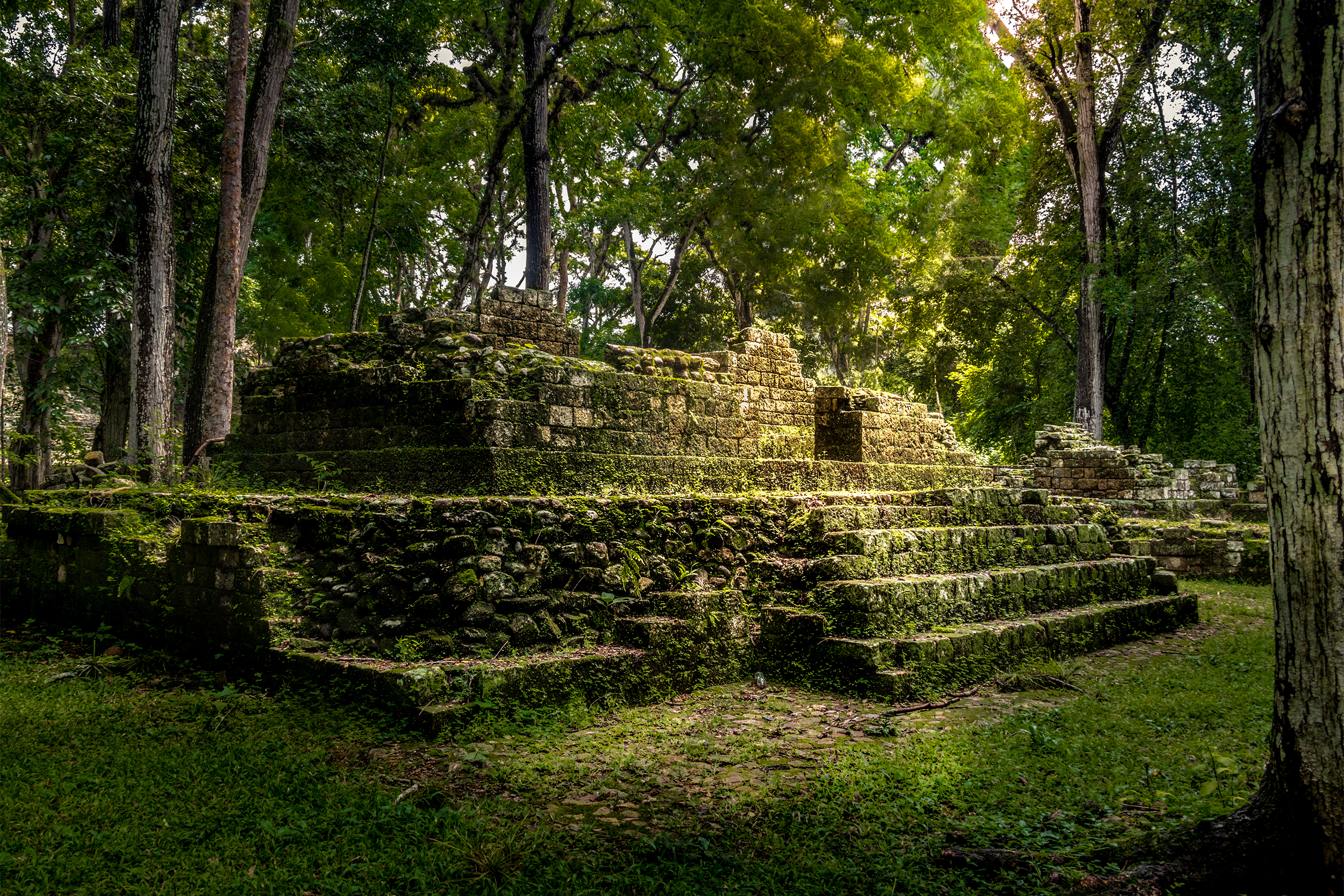 Residential area of Mayan Ruins of Copan, Honduras