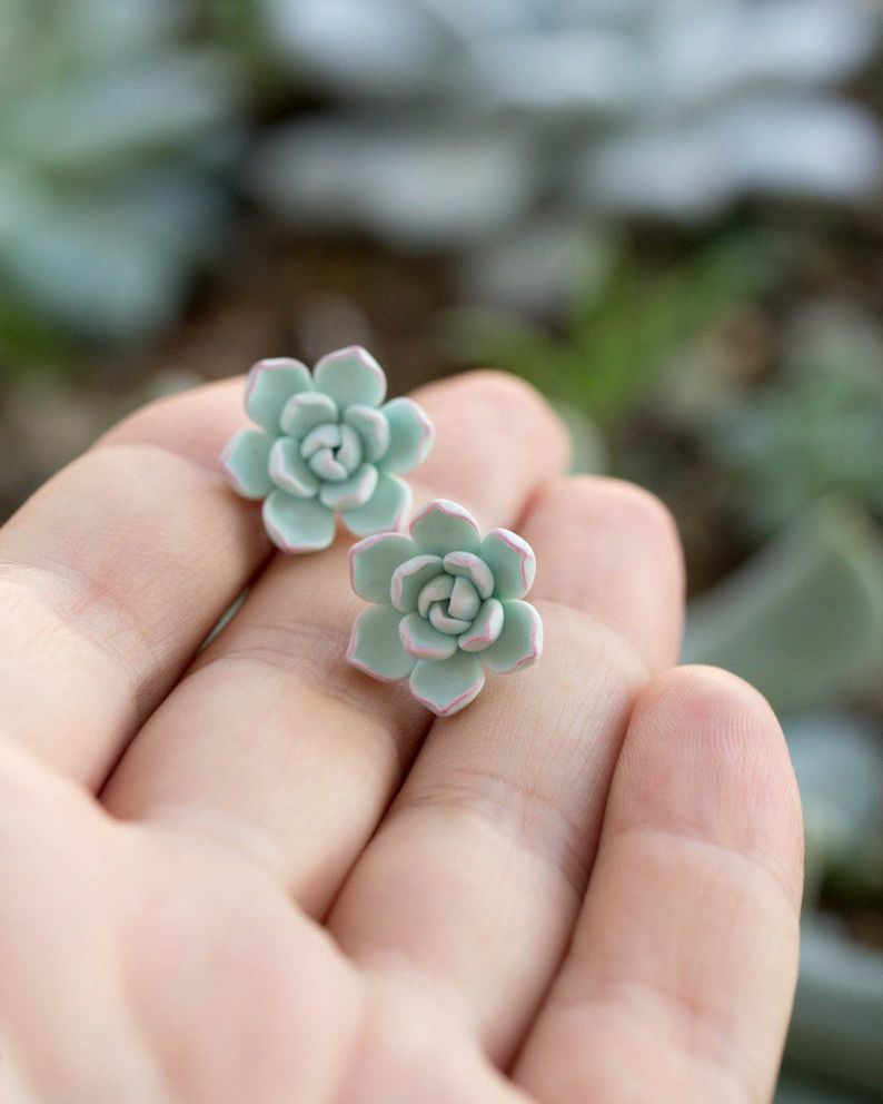 Succulent Stud Earrings