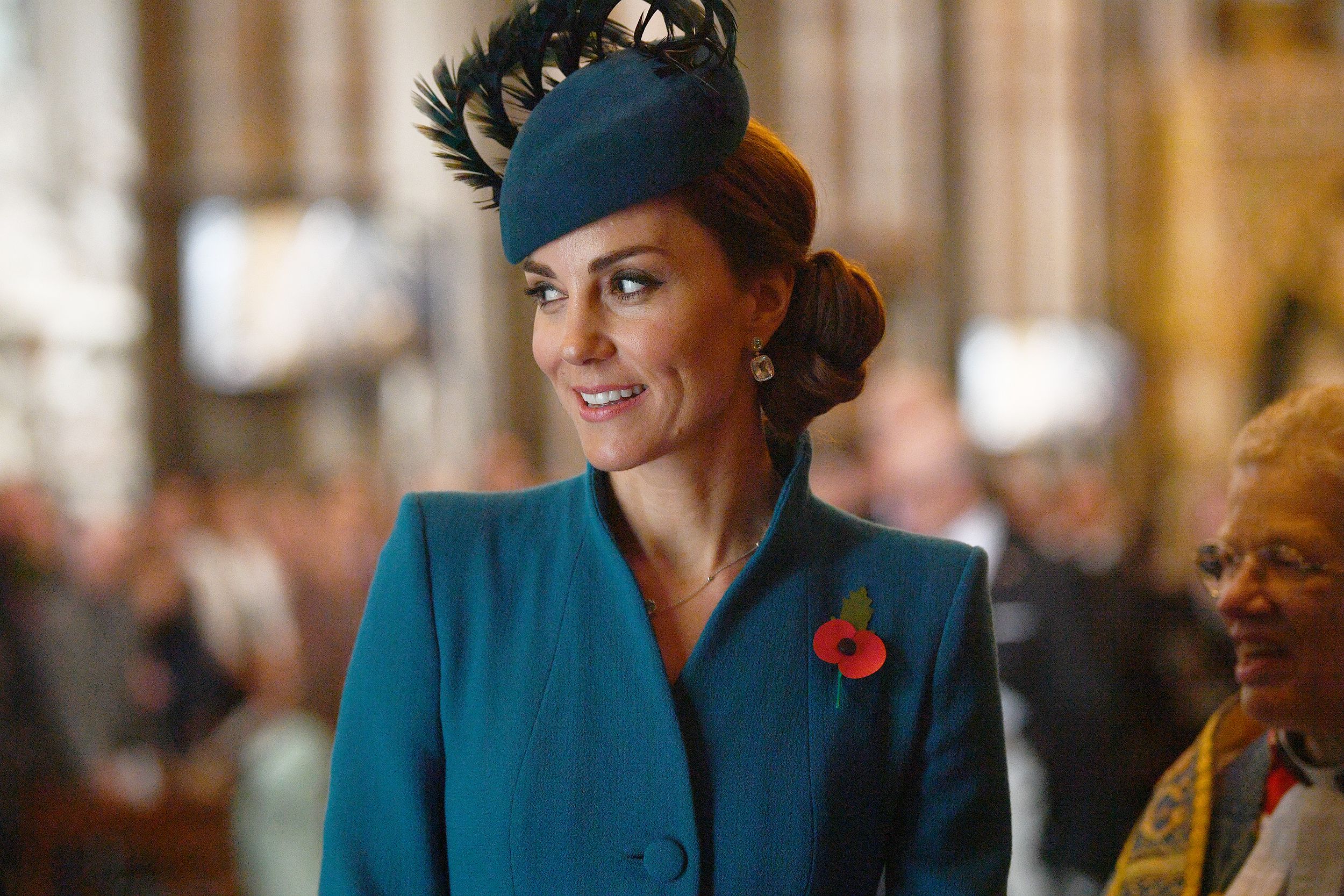 Catherine, Duchess of Cambridge attends the ANZAC Day Service of Commemoration and Thanksgiving at Westminster Abbey on April 25, 2019 in London, United Kingdom.