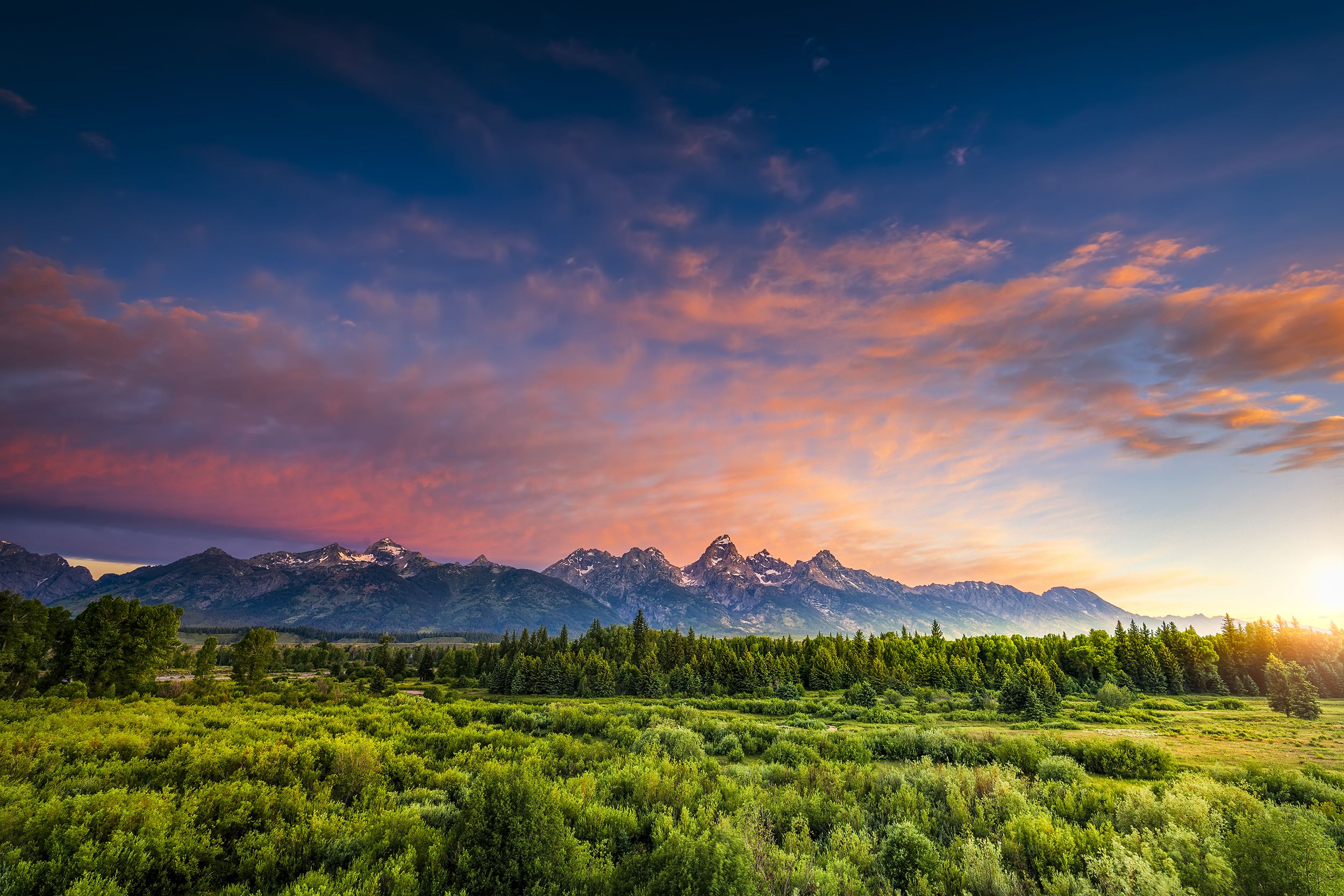 sunrise Grand Teton National Park