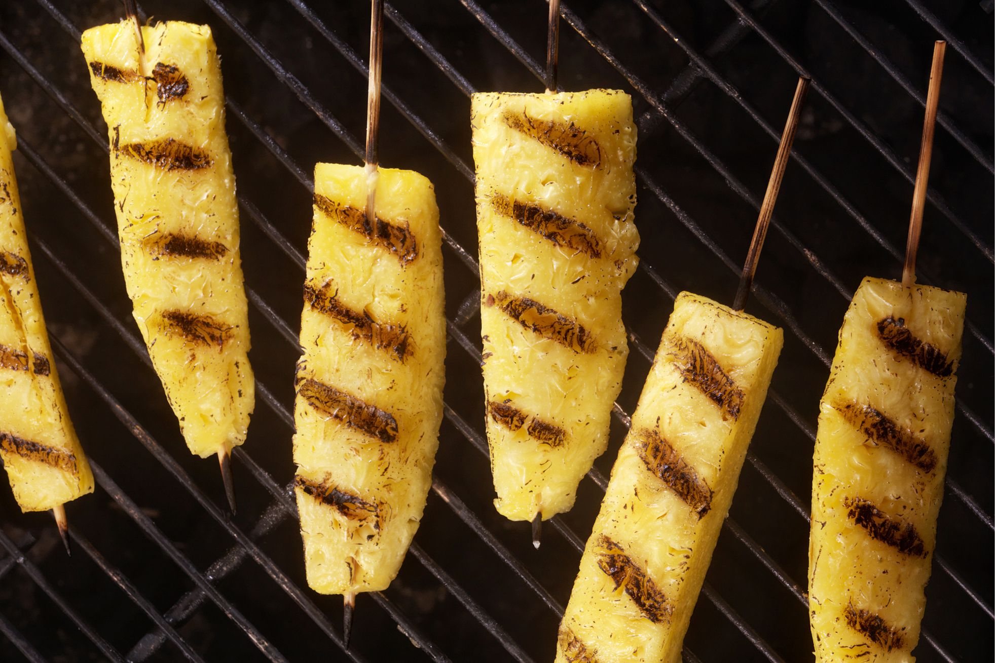 pineapple skewers on grill