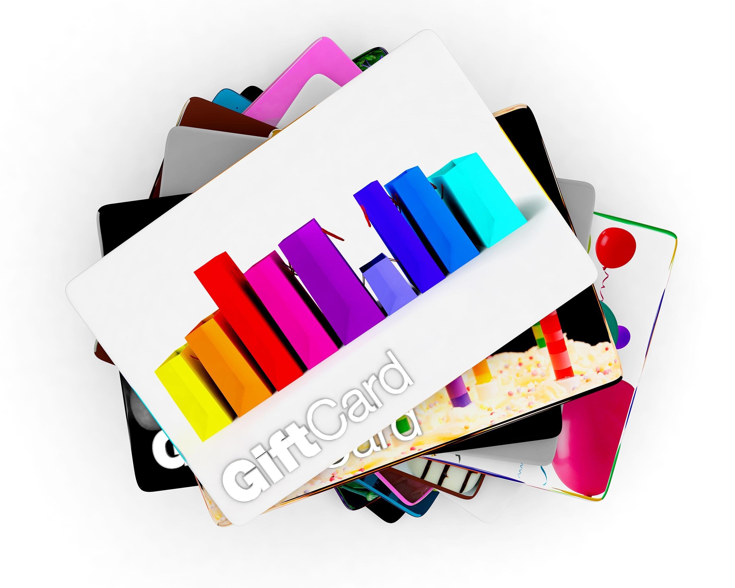 stack of gift cards