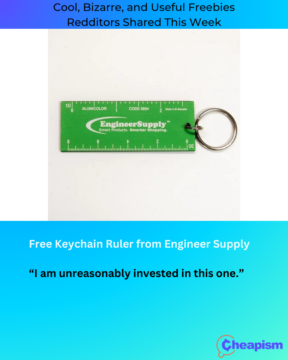 Free Keychain Ruler from Engineer Supply