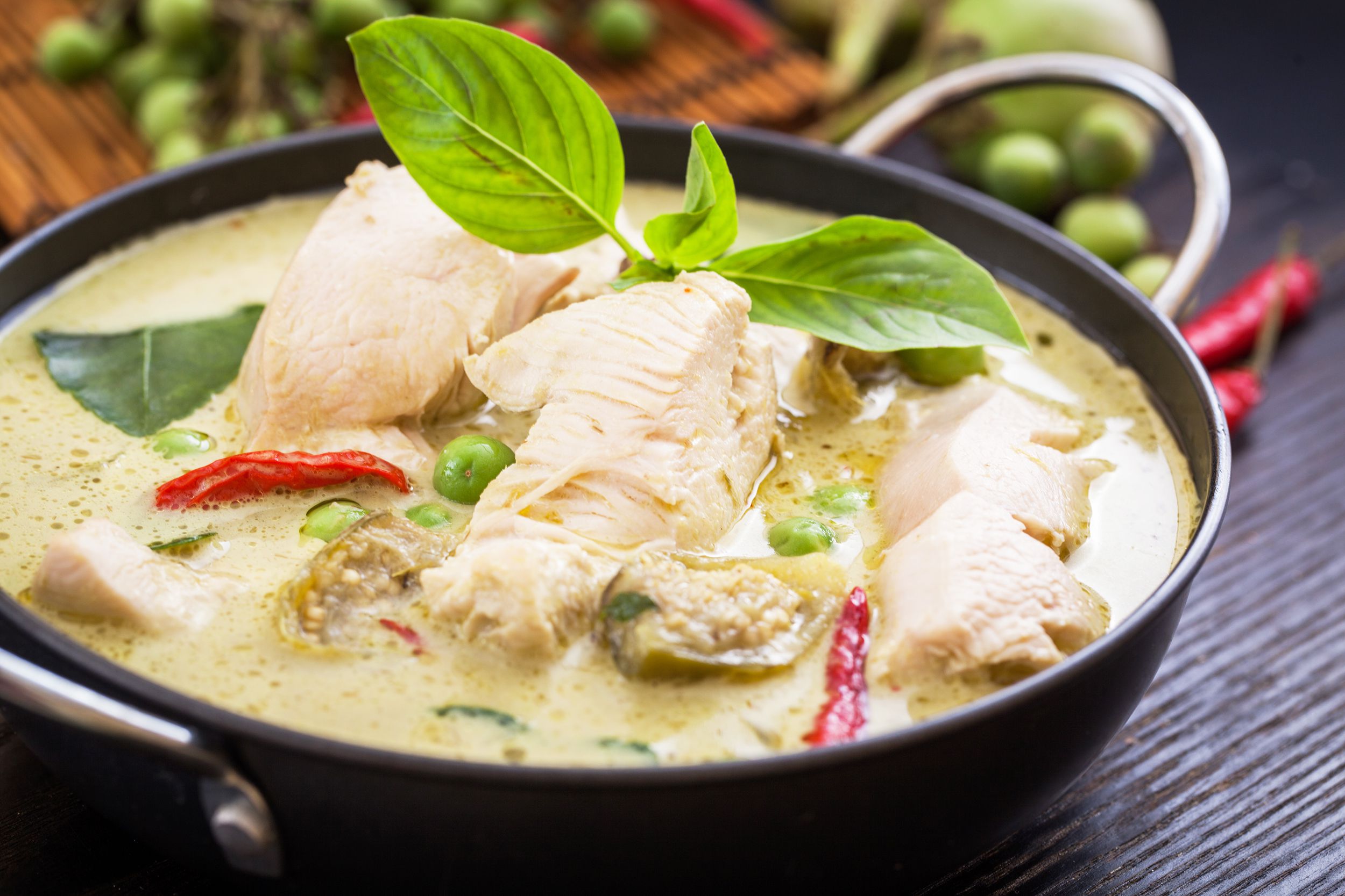 green Thai chicken curry