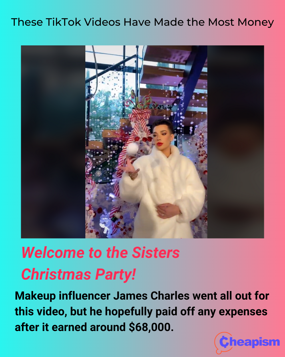 James Charles' Welcome to the Sisters Christmas Party! TikTik Video