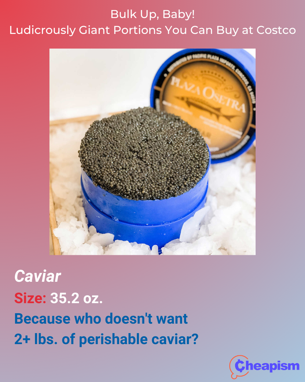 Plaza Osetra Kilo Caviar Pack