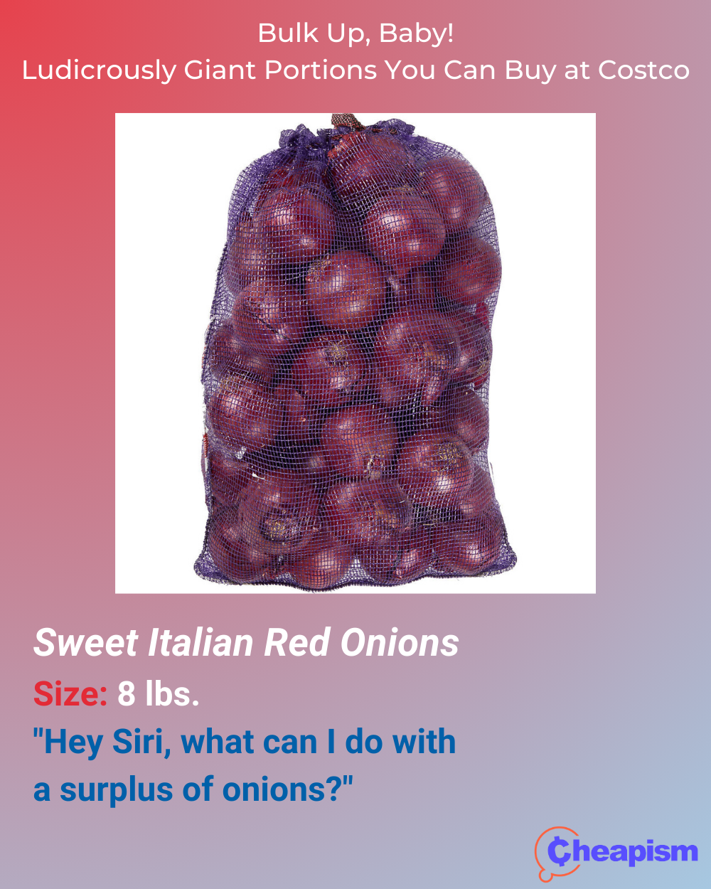 Red Onions, 8 lb Bag