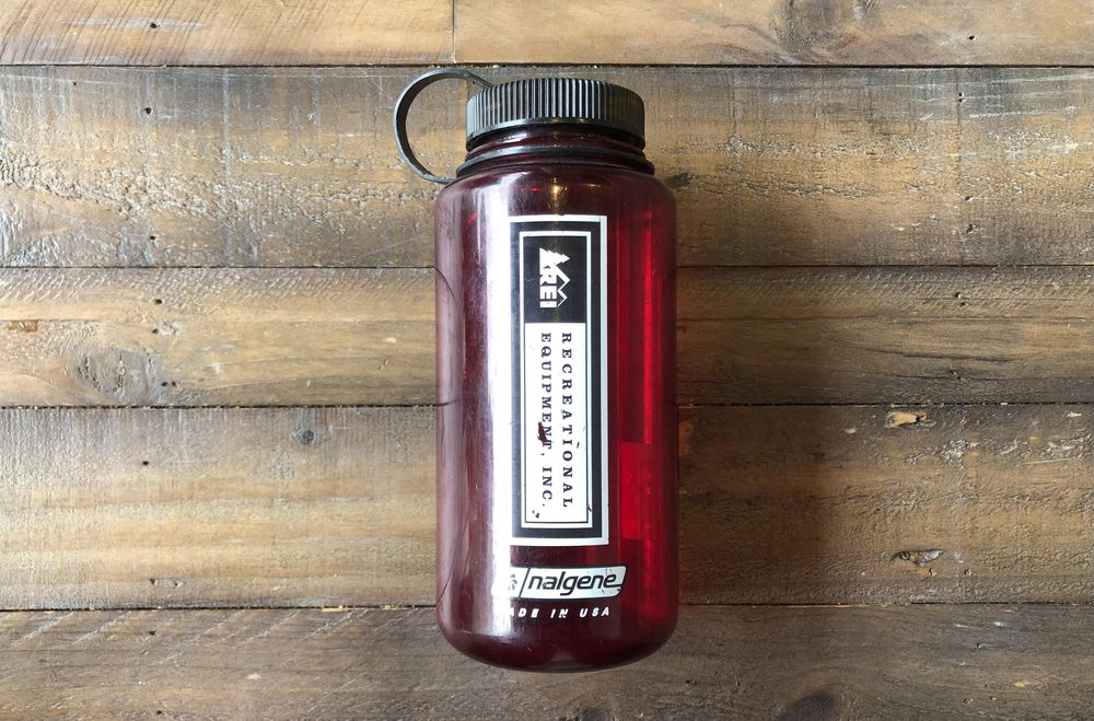 Red Nalgene Water Bottle