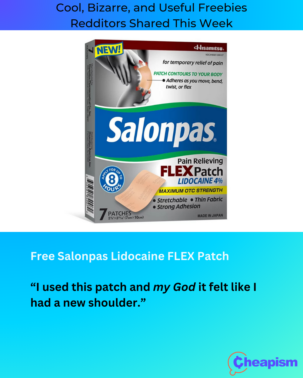 Salonpas Lidocaine FLEX Patch
