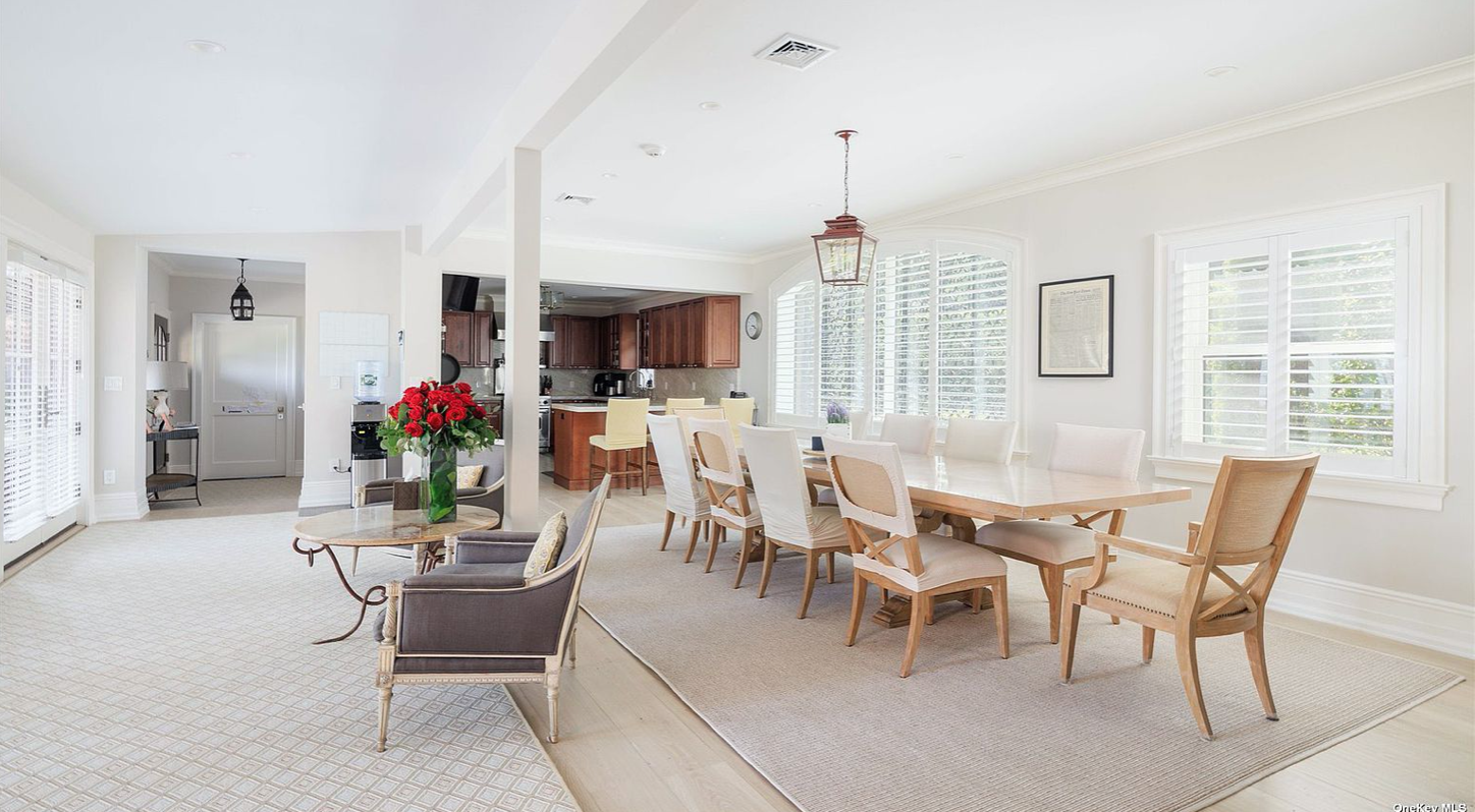 a big and empty dining room