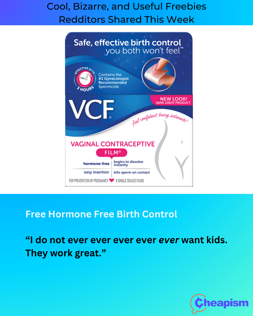 VCF Vaginal Contraceptive Film