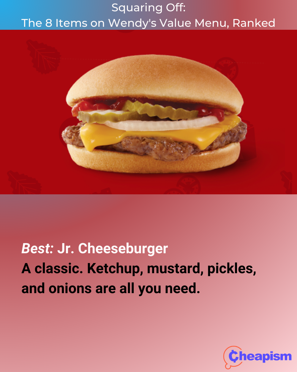 Wendy's Jr. Cheeseburger
