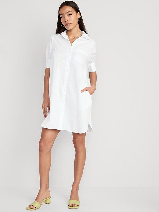 Short Sleeve Shirt Dress