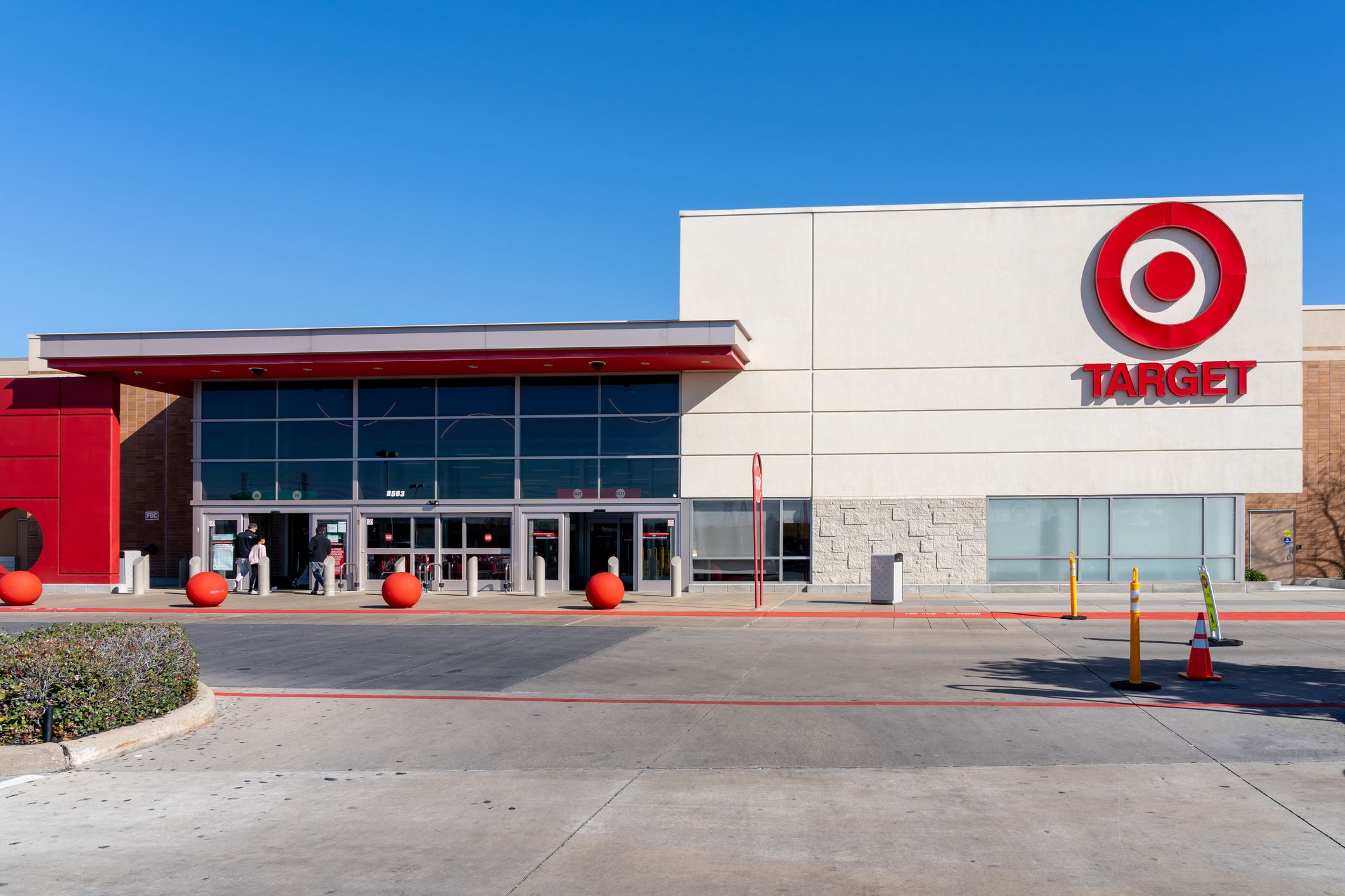 Houston, Texas, USA - March 13, 2022: A Target store in Houston, Texas, USA on March 13, 2022. Target Corporation is an American big box department store chain.