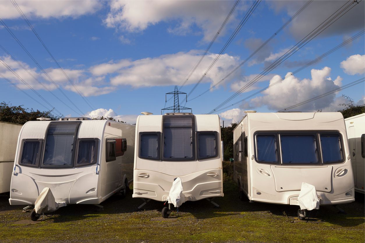 Line of 3 trailers