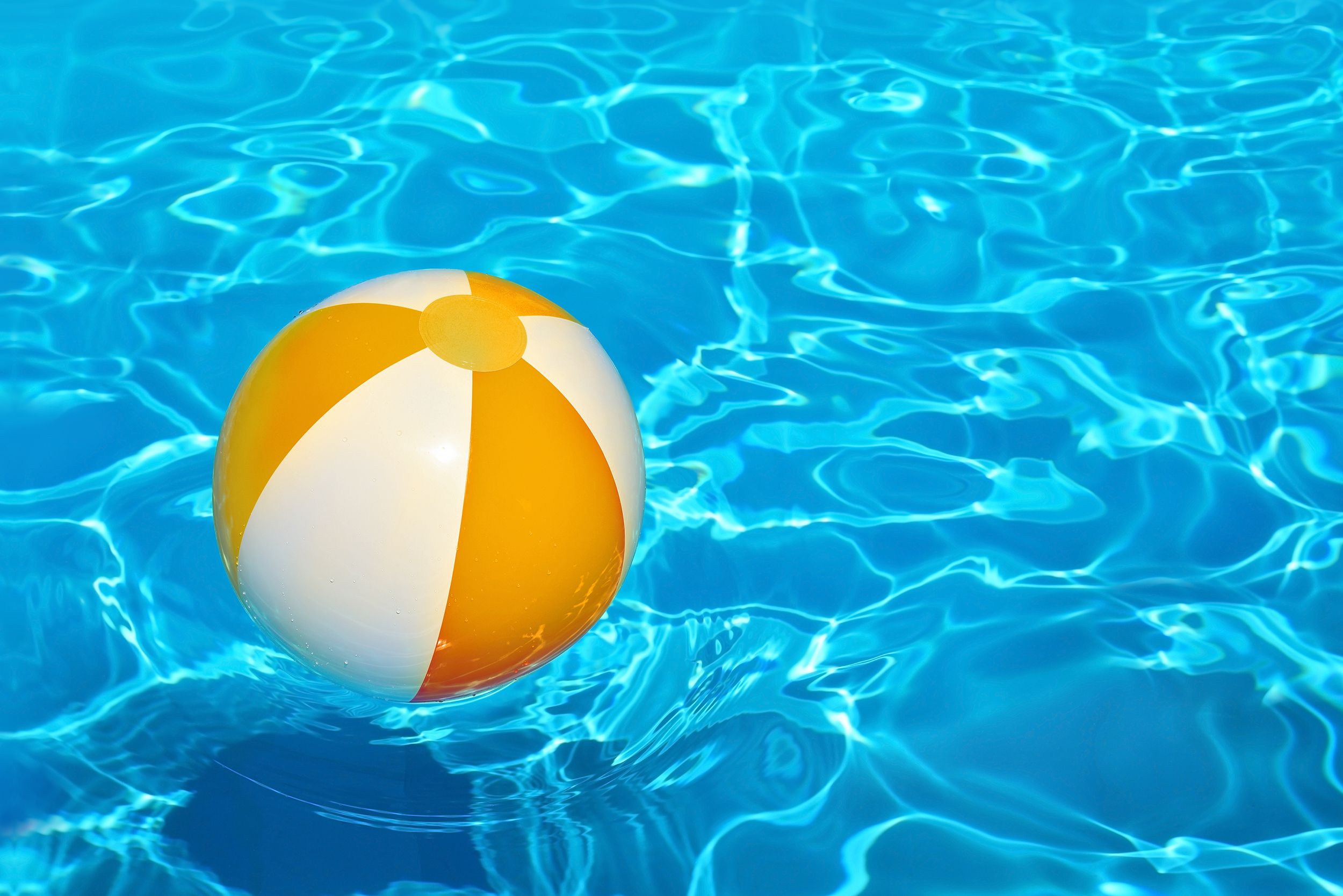 beach ball in pool