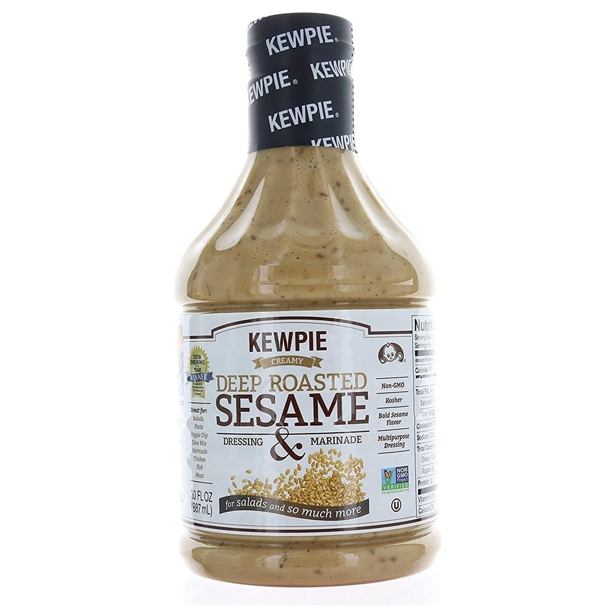 Bottle of Kewpie brand roasted sesame dressing