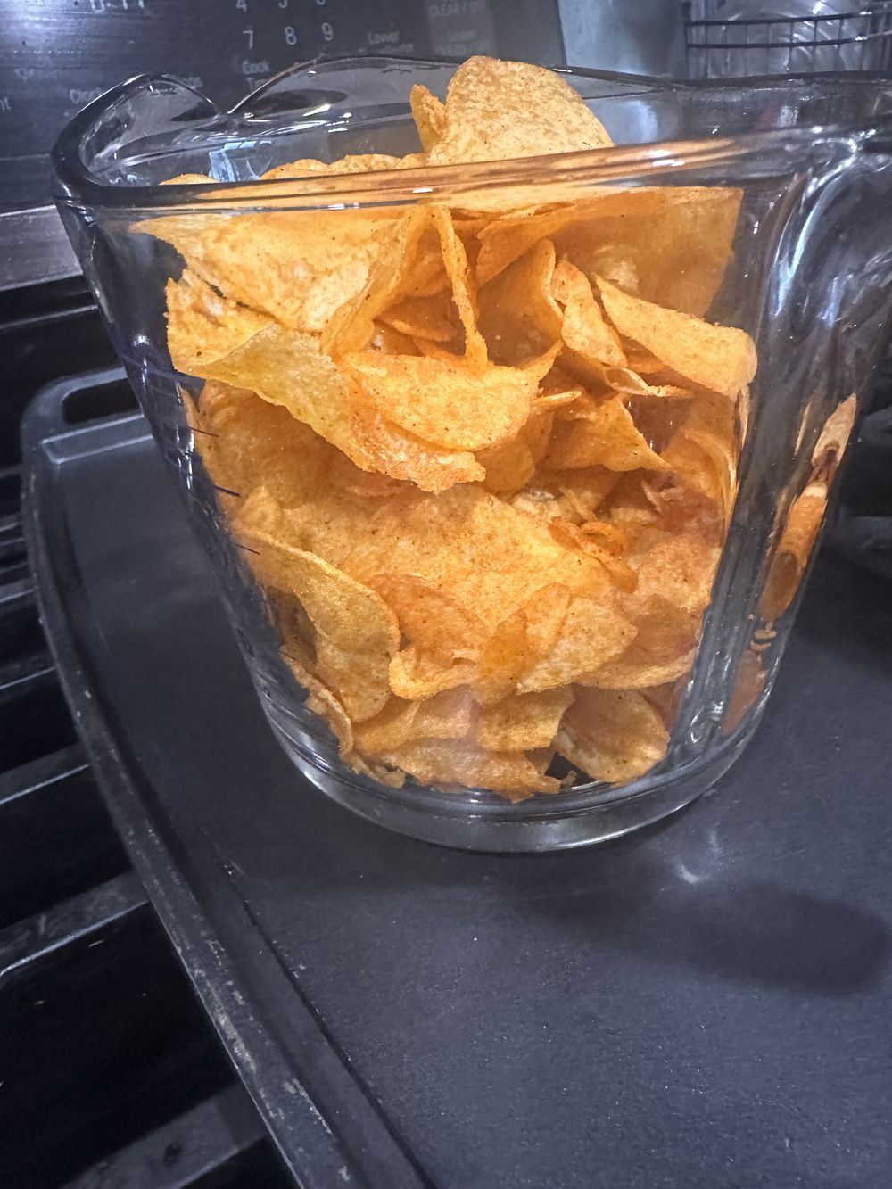 Potato Chips in Measuring Cup
