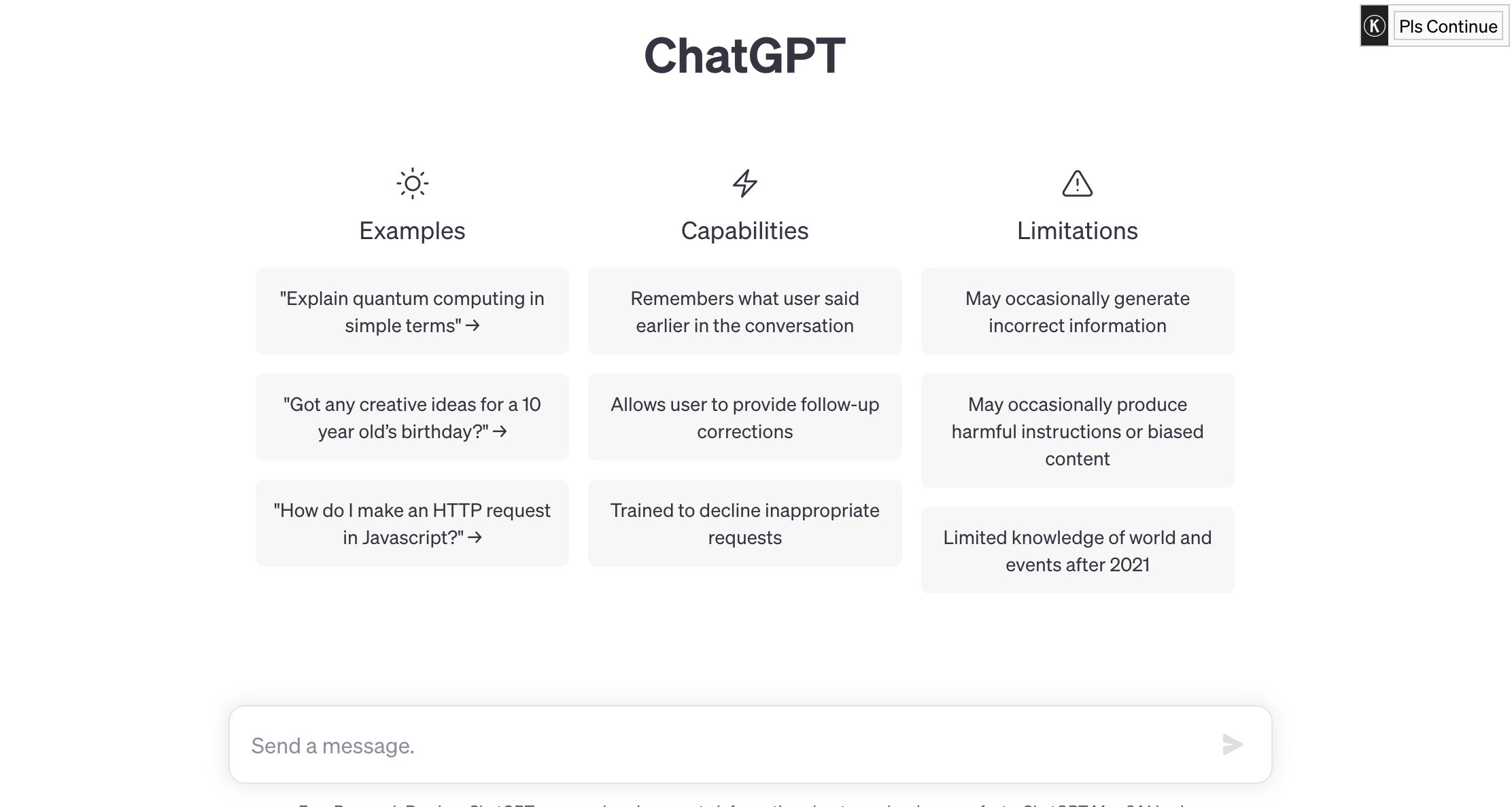 image of chatgpt home screen