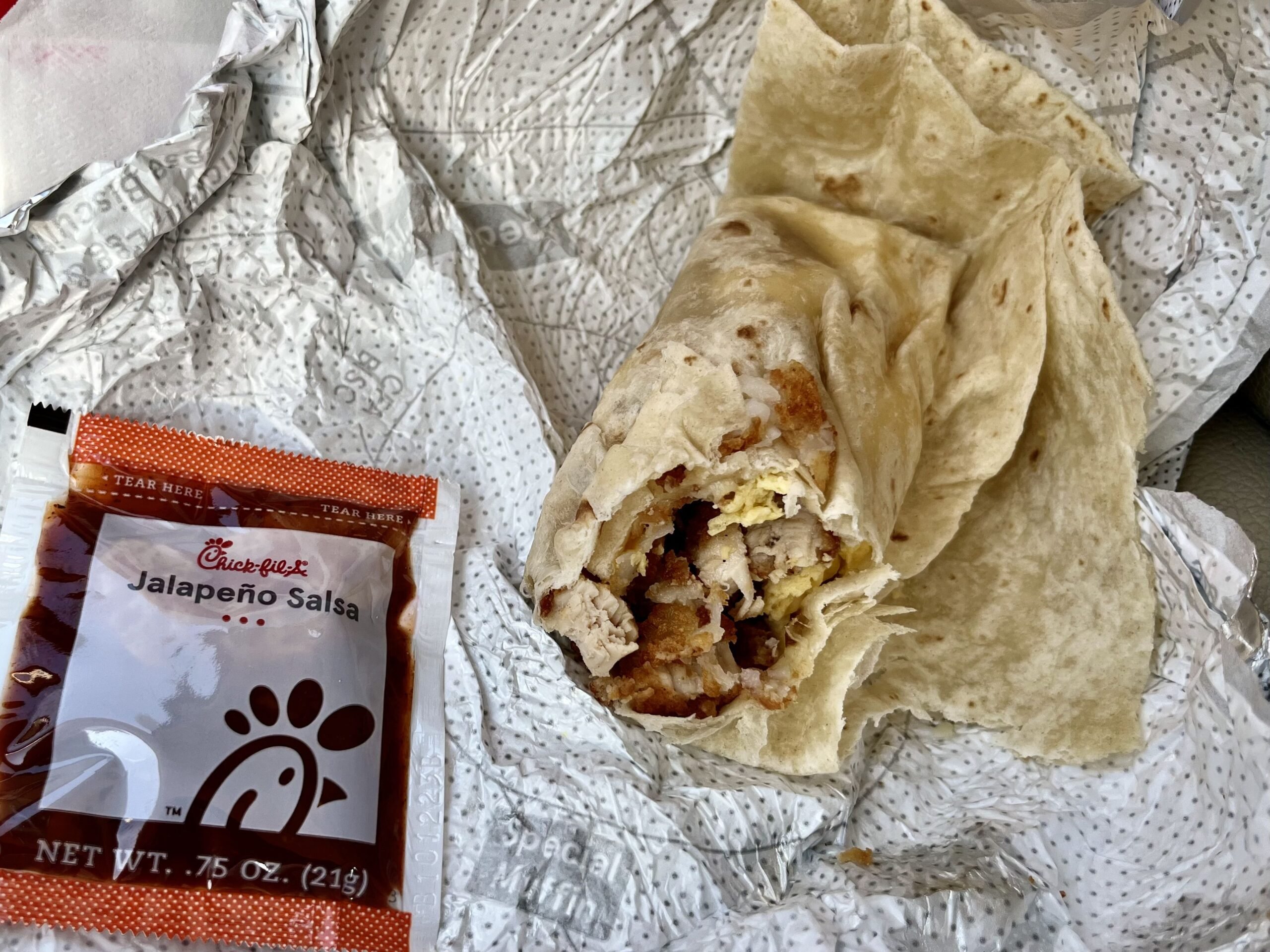 Hash Brown Scramble Burrito from Chick-fil-A