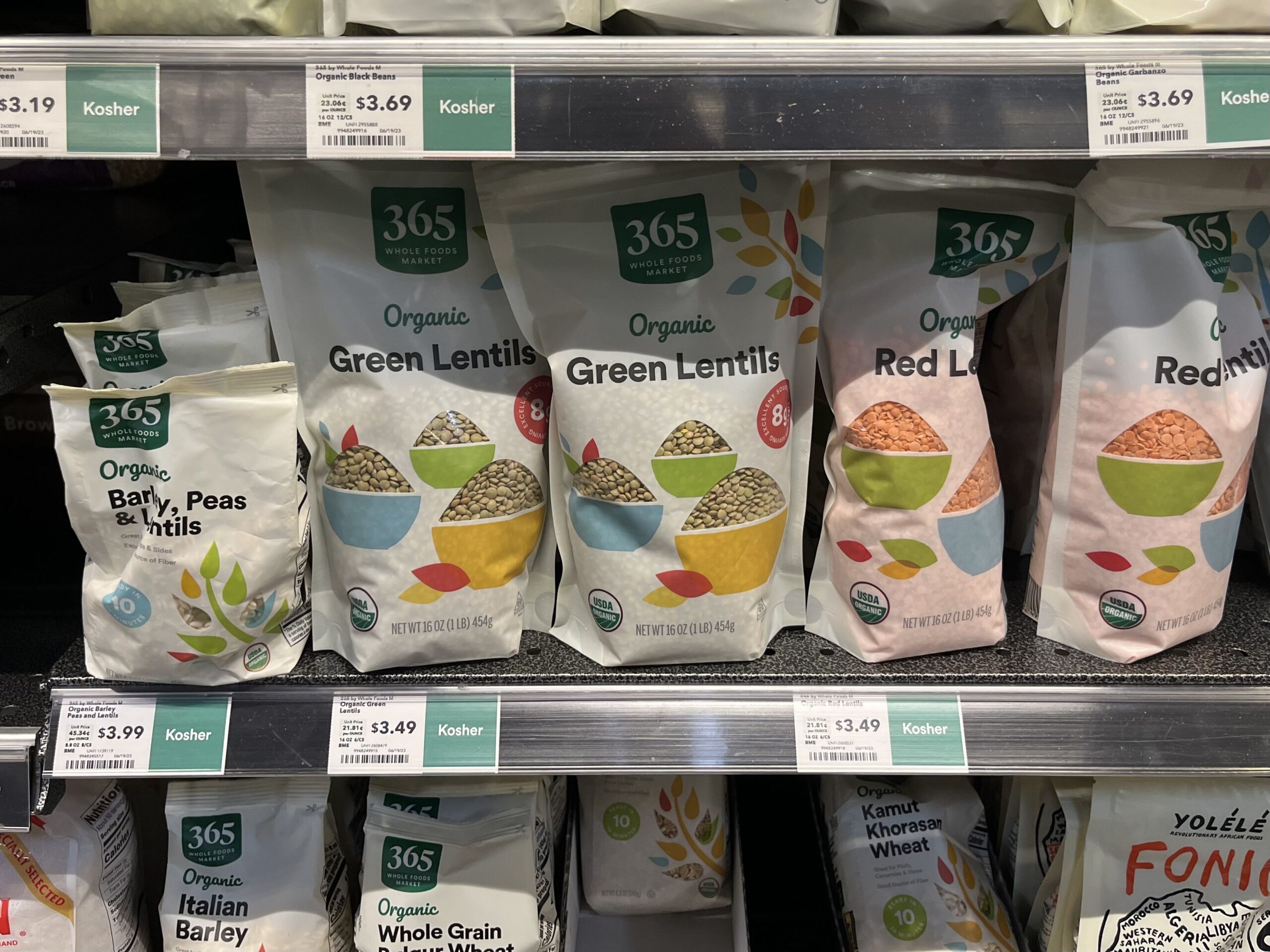 green lentils from whole foods