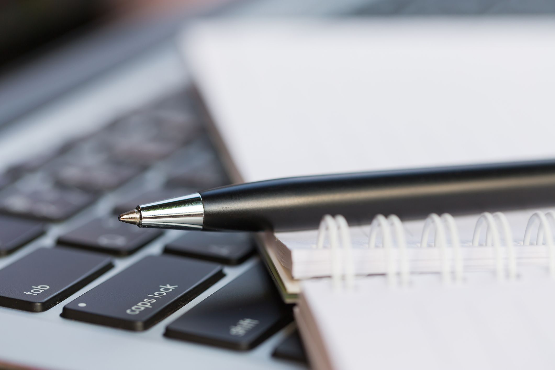 Pen on the notebook