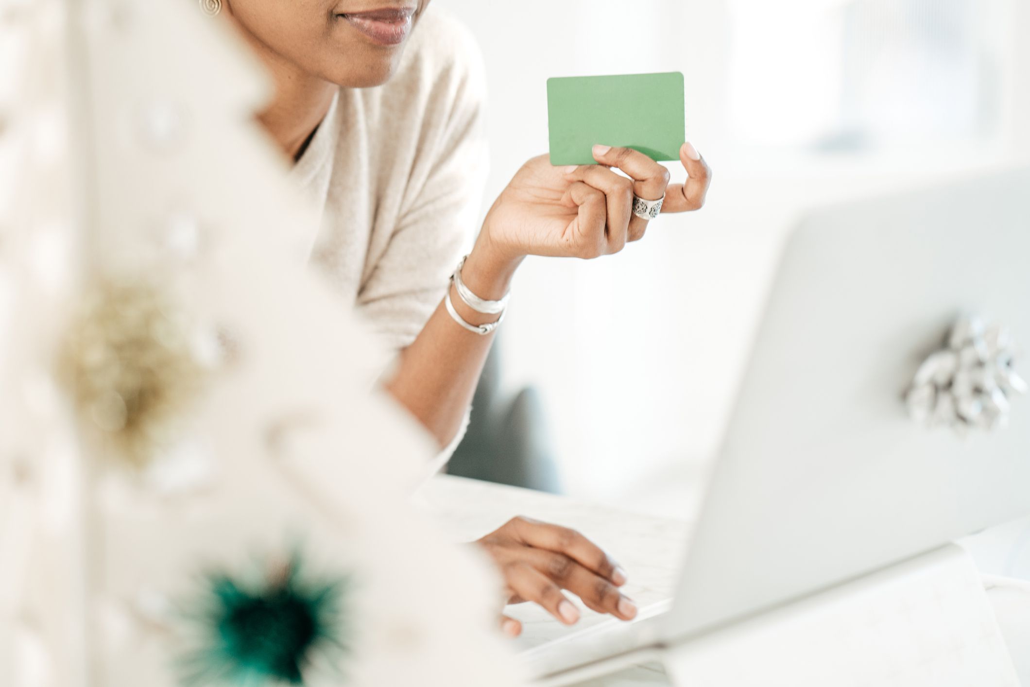 Women buying gifts online