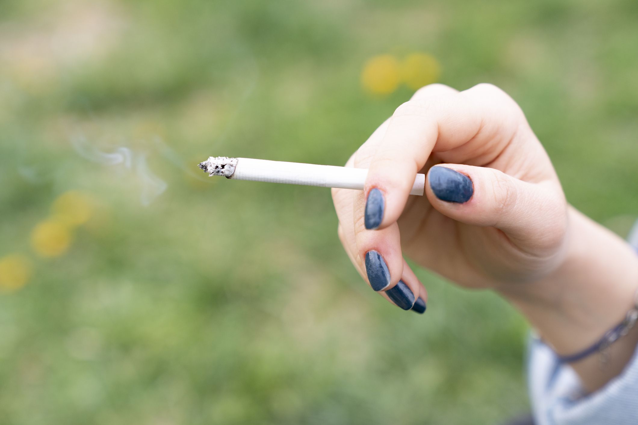Cigarette in the hand