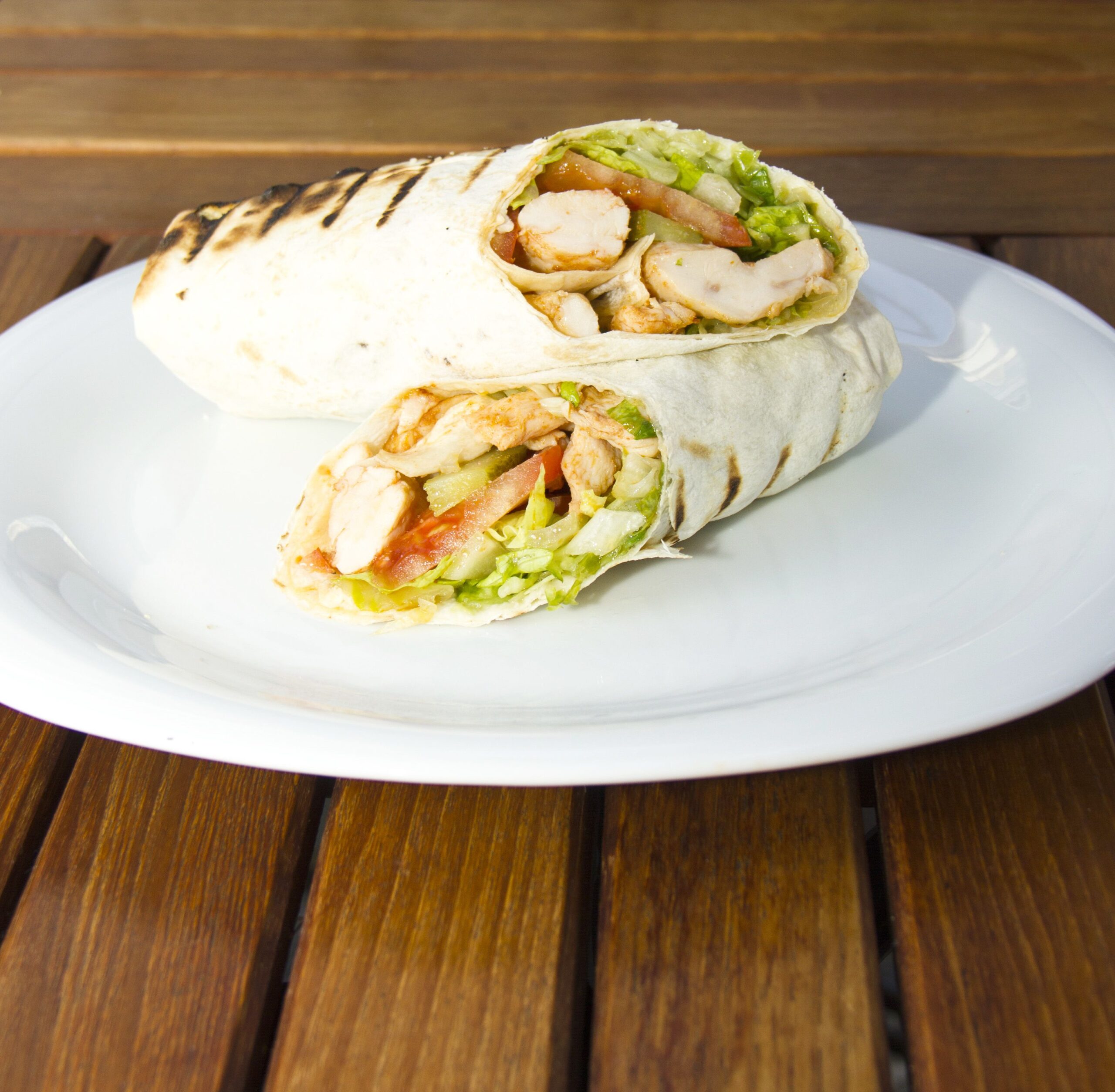 Chicken Wrap Sandwich with Salad